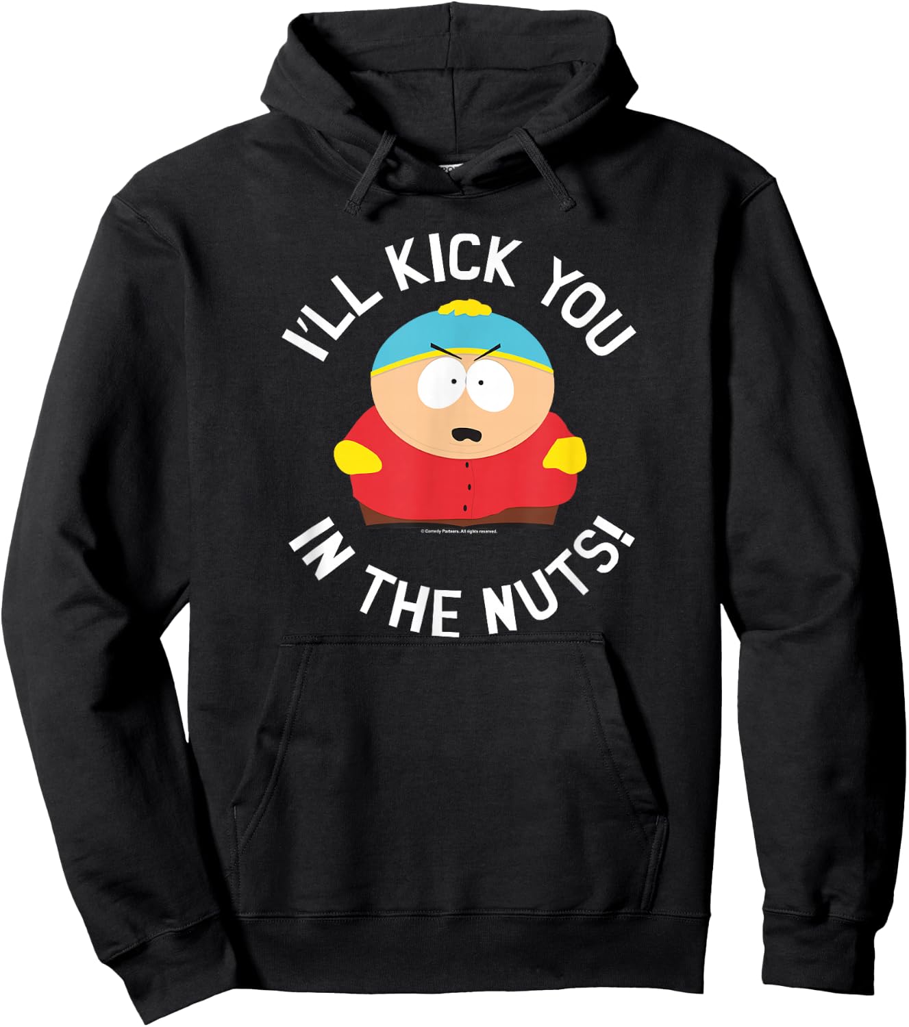 South Park Cartman Kick You in The Nuts Hoodie - Hoodie | Black