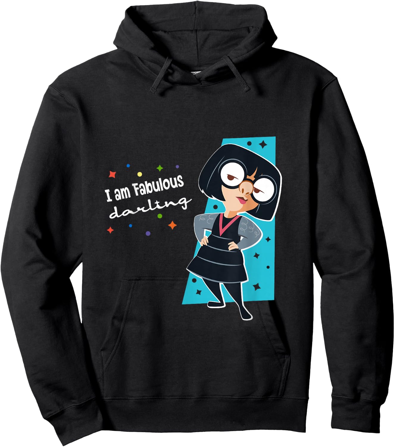 Disney Pixar The Incredibles Edna I’m Fabulous Darling Hoodie - Hoodie | Black