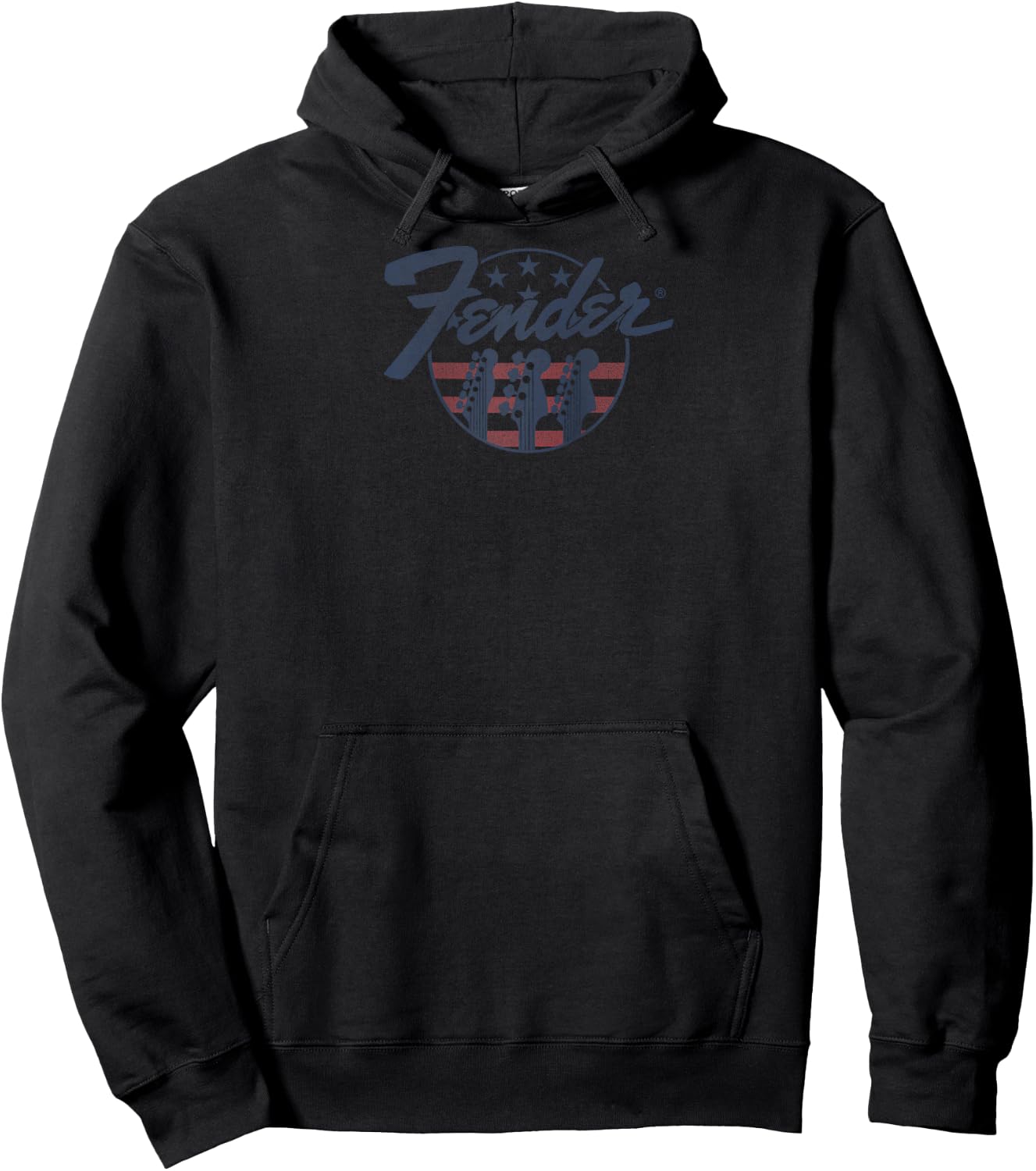 Fender Guitar Flag Raglan Baseball Hoodie - Hoodie | Black
