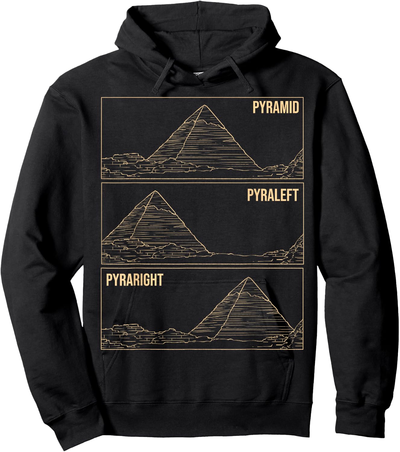 Pyramid Meme Funny Ancient Egypt Pyramids Egyptian Gift Hoodie - Hoodie | Black