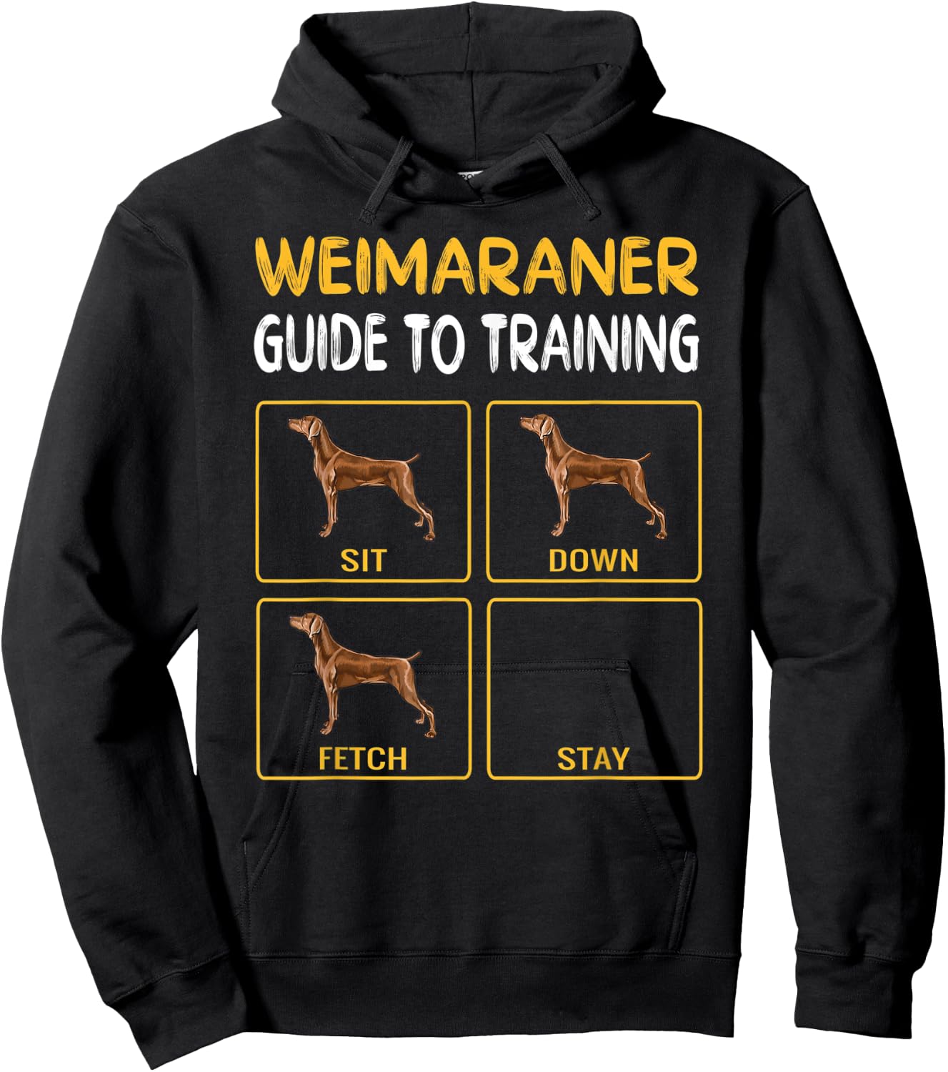 Weimaraner Guide To Training Dog Obedience Hoodie - Hoodie | Black
