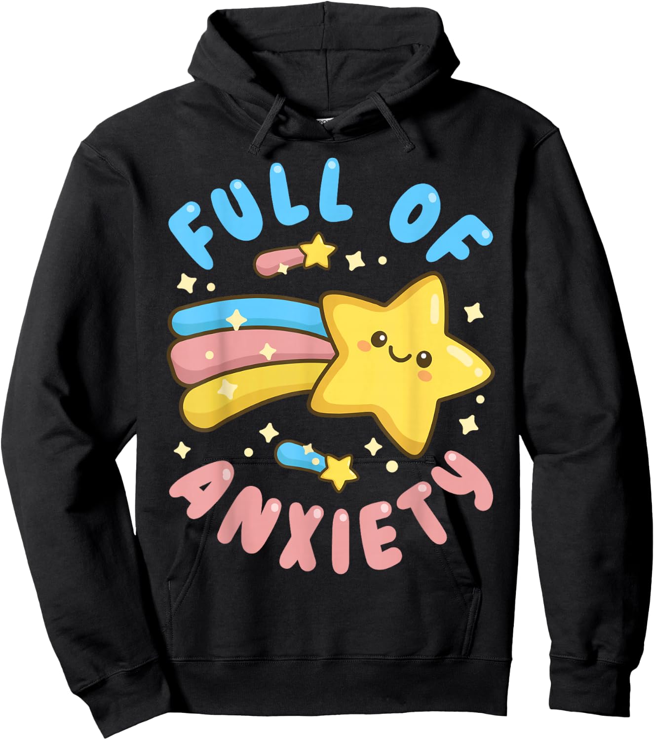 Pastel Goth Full of Anxiety Hoodie - Hoodie | Black