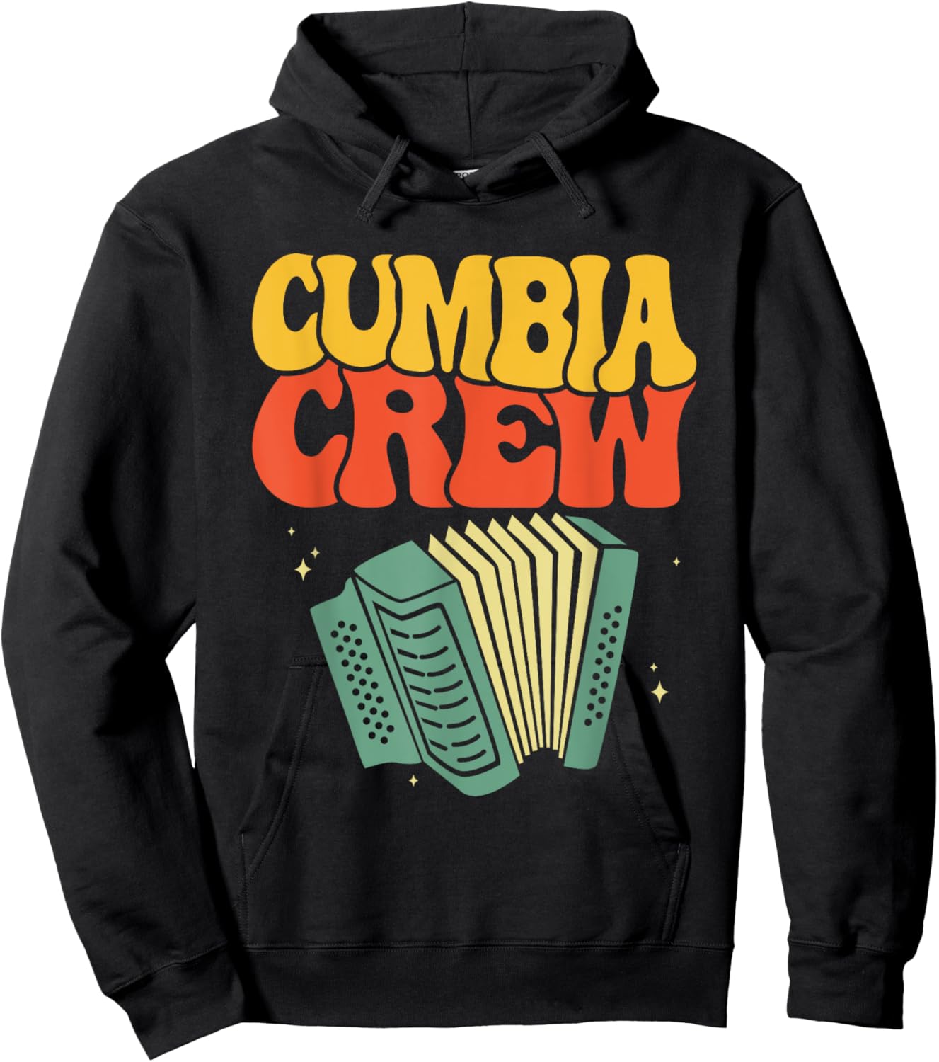 Tejano Music Apparel Adults Cumbia Crew Black Small Classic Fit Short Sleeve Cotton 80% Polyester 20% Music Themed Hoodie - Hoodie | Black