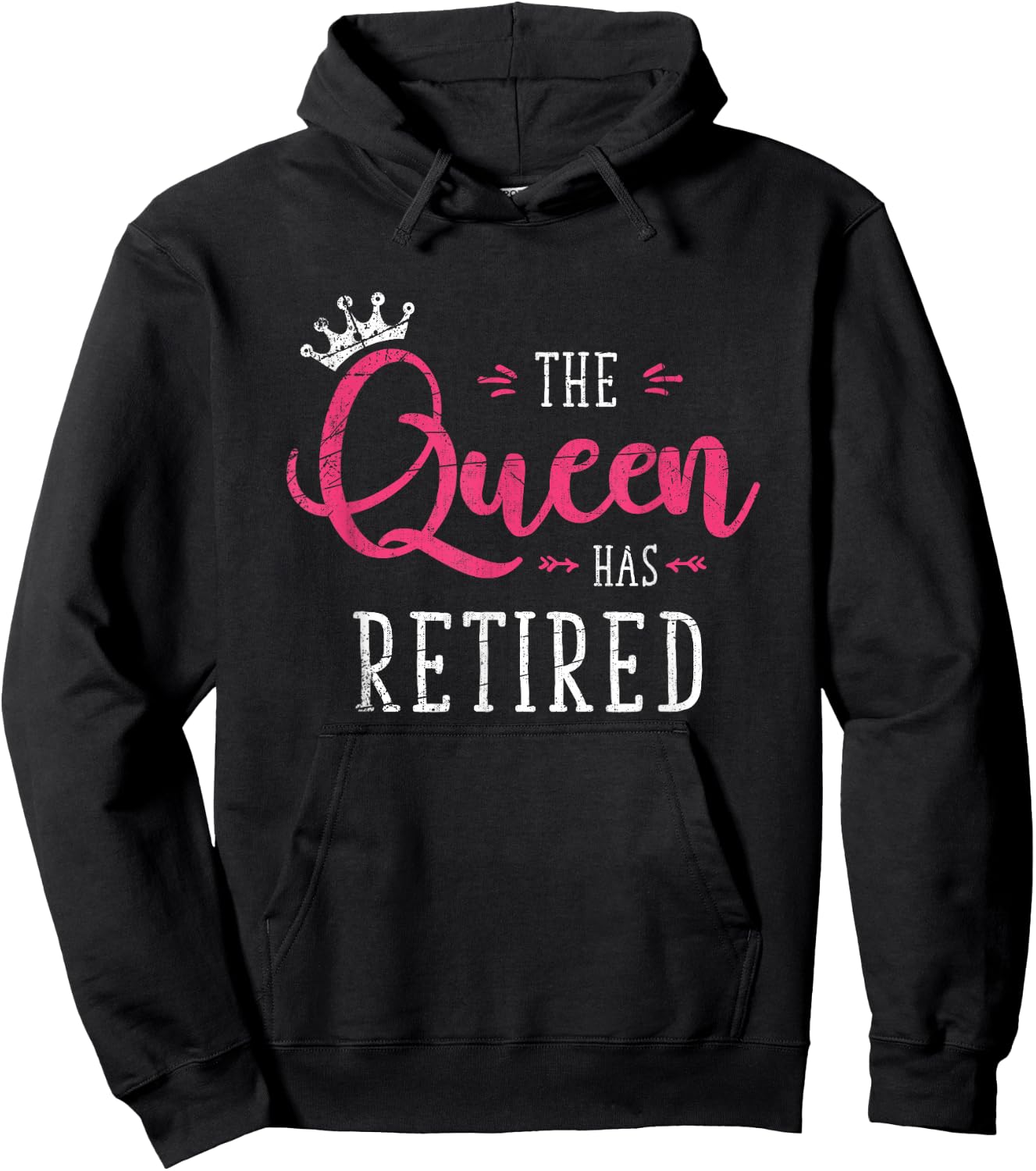 The Queen Has Retired Funny Retired Women Gift Retirement Small Hoodie - Hoodie | Black