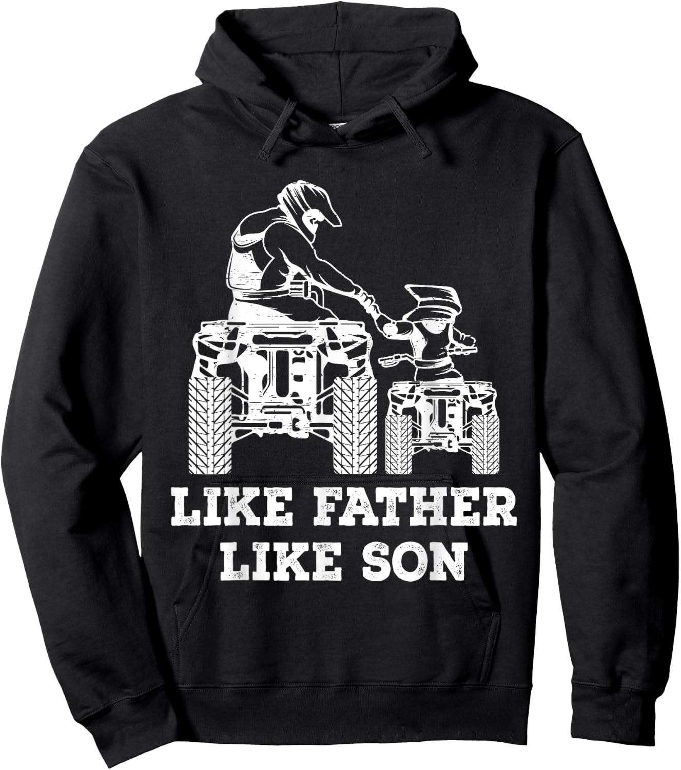 Quad Bike - Like Father Like Son Four Wheeler ATV Gift Hoodie - Hoodie | Black