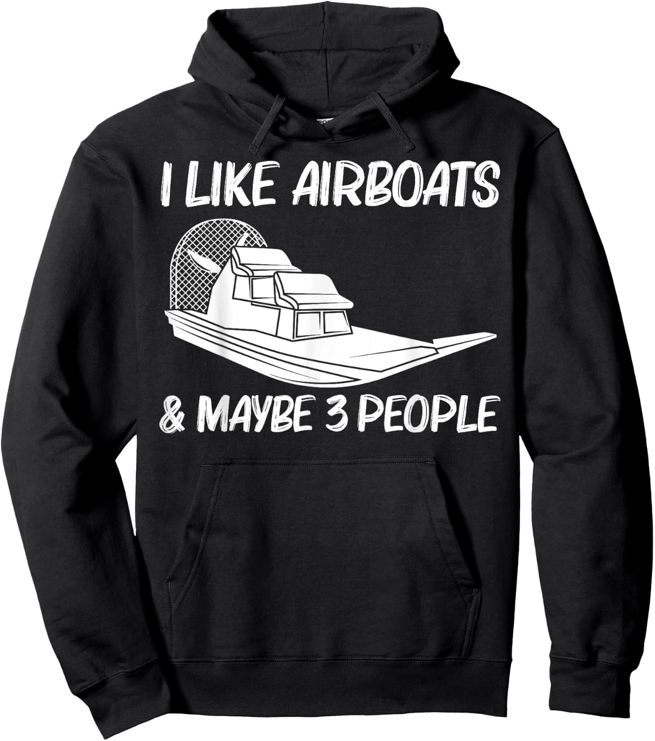 Cool Airboat Gift Women Airboat Racing Aircraft Boat Hoodie - Hoodie | Black