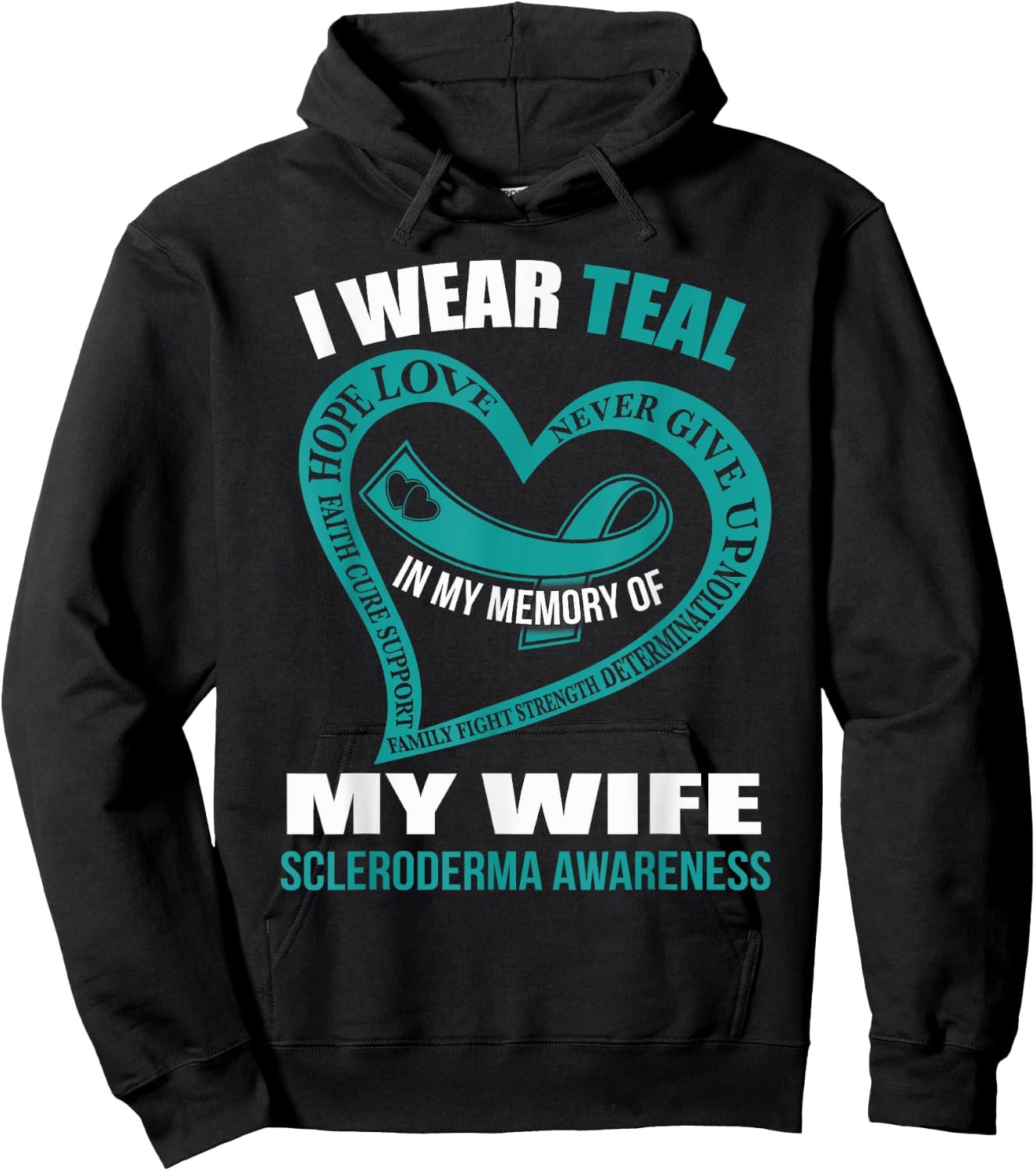 In my memory of my wife SCLERODERMA AWARENESS Hoodie - Hoodie | Black
