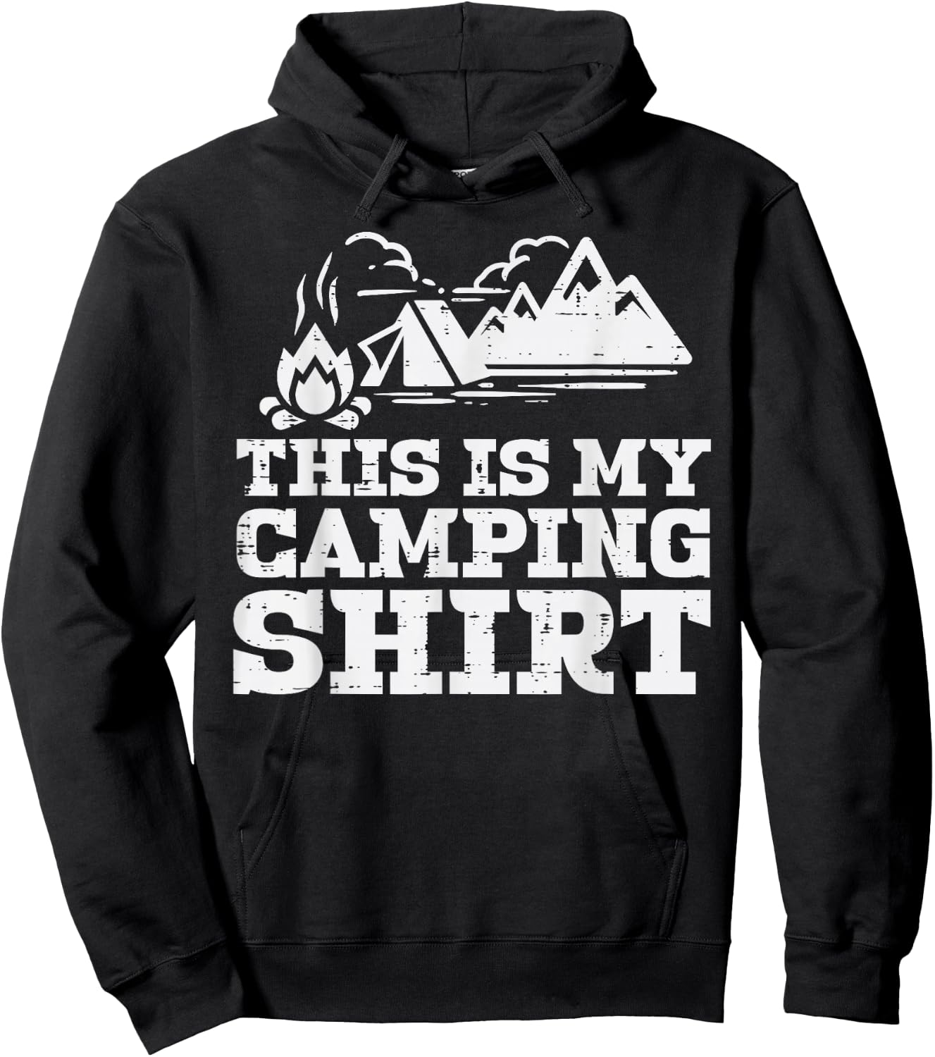This Is My Camping Shirt Funny Camp Camper Men Women Kids Hoodie - Hoodie | Black