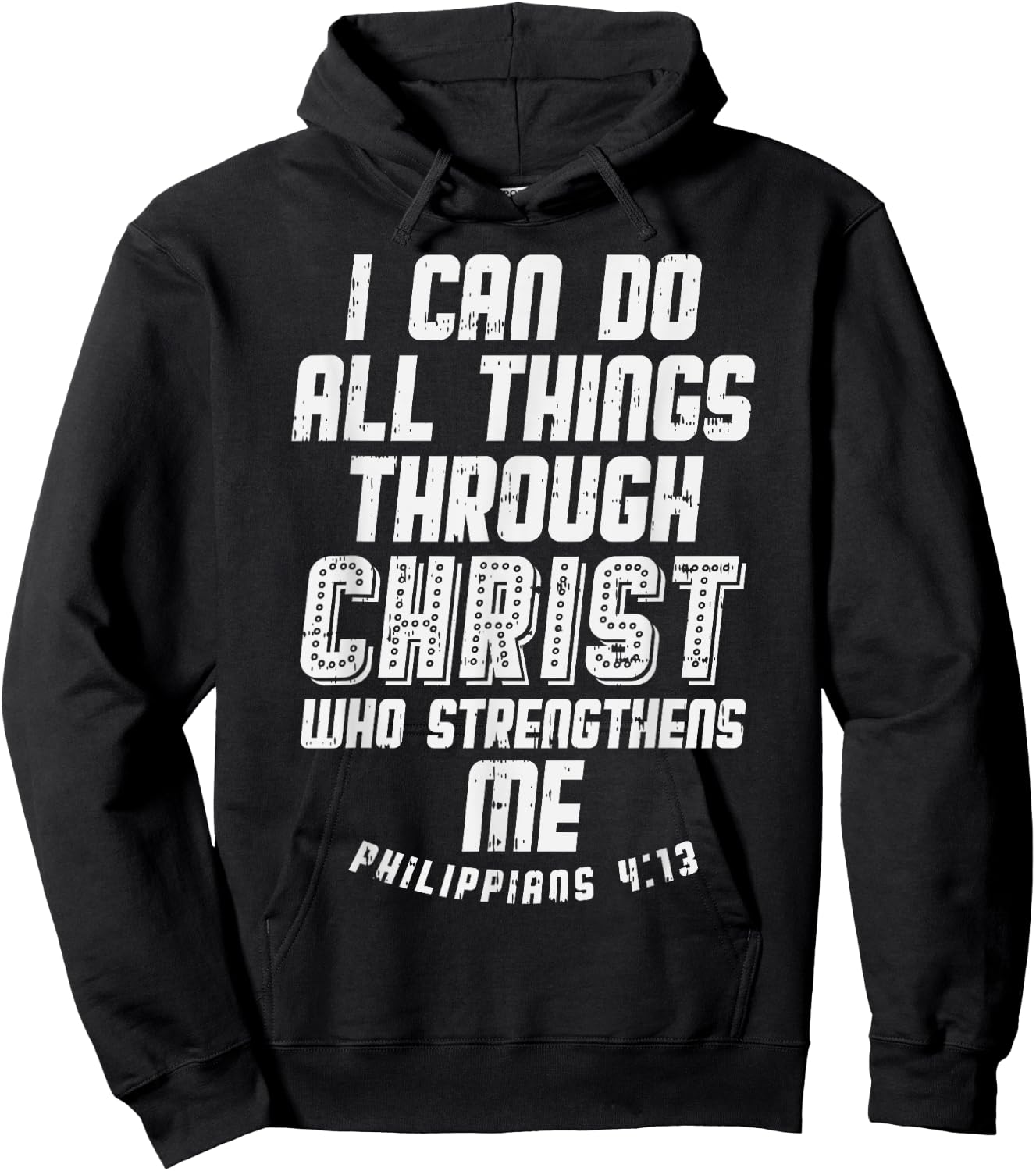 I Can Do Things Through Christ Philippians Jesus Gift Hoodie - Hoodie | Black