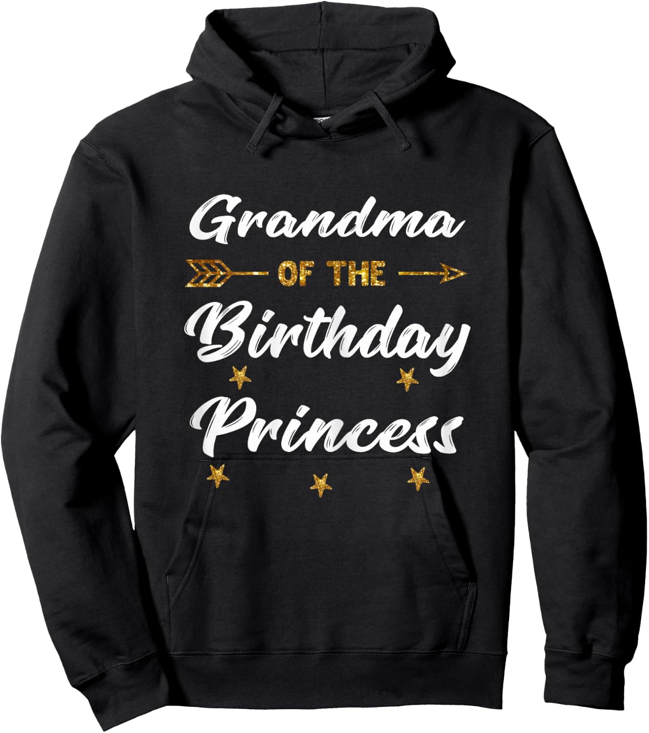 Grandma Of The Birthday Princess Girl Matching Family Party Hoodie - Hoodie | Black