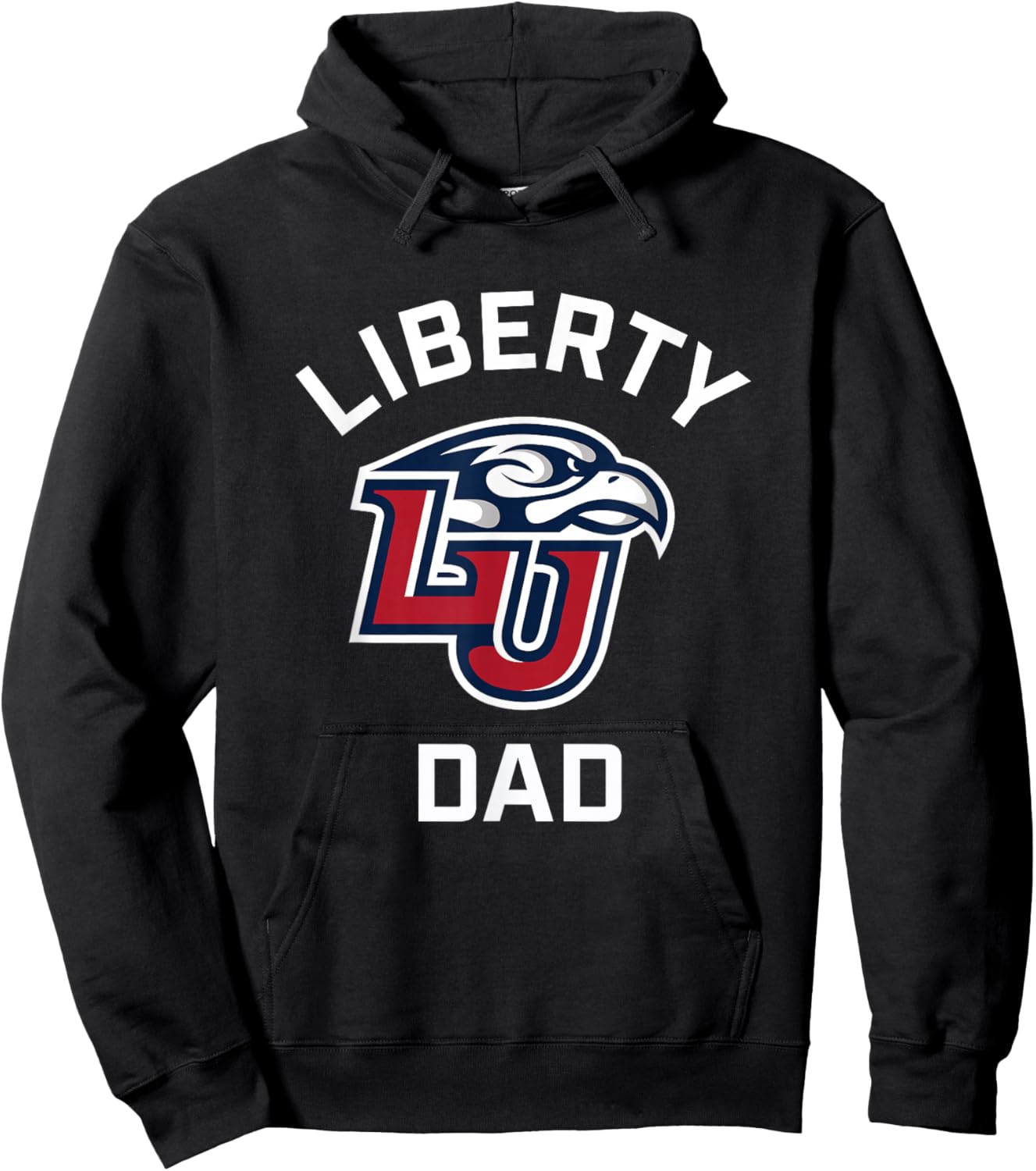 Liberty University Flames Arched Dad Hoodie - Hoodie | Black