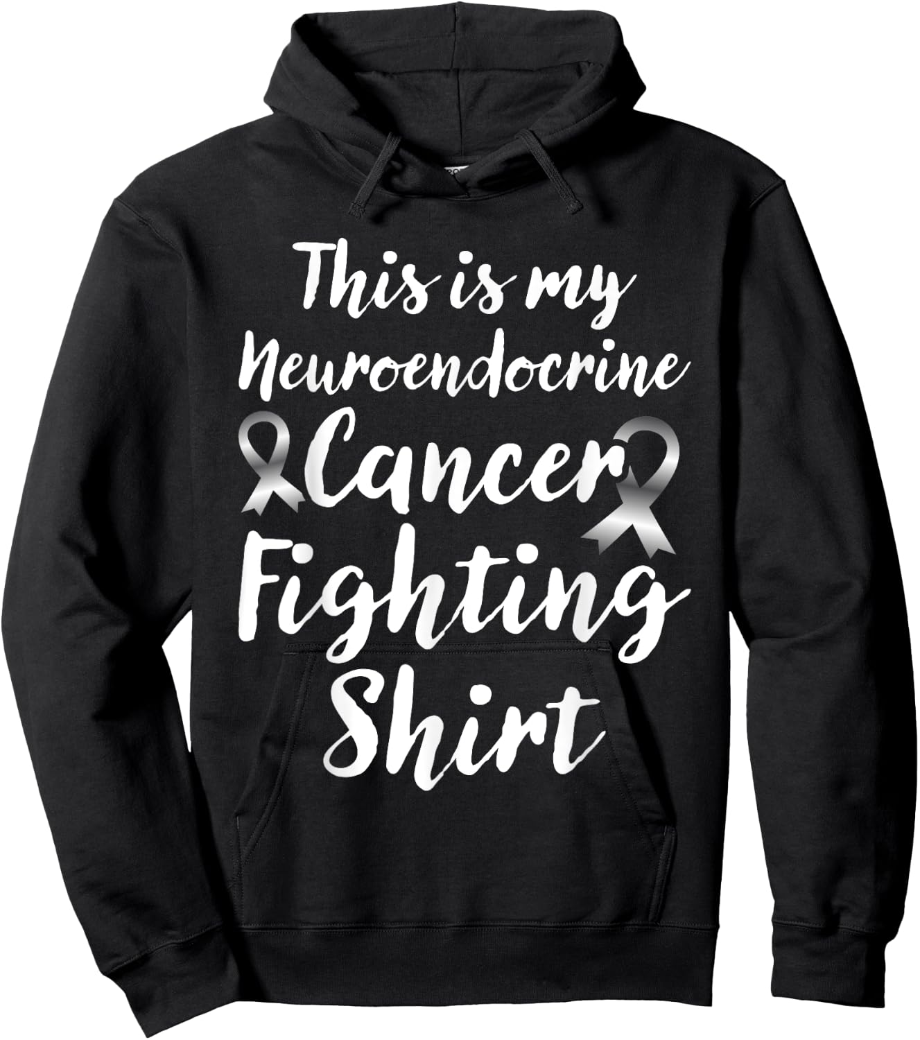 Neuroendocrine Cancer Awareness Zebra Ribbon This Is My Canc Hoodie - Hoodie | Black