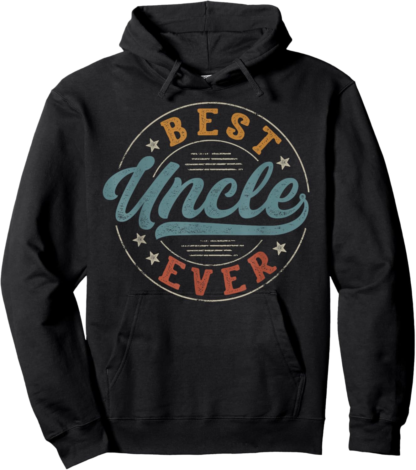 Best Uncle Ever Father's Day Uncle Gifts Vintage Emblem Hoodie - Hoodie | Black
