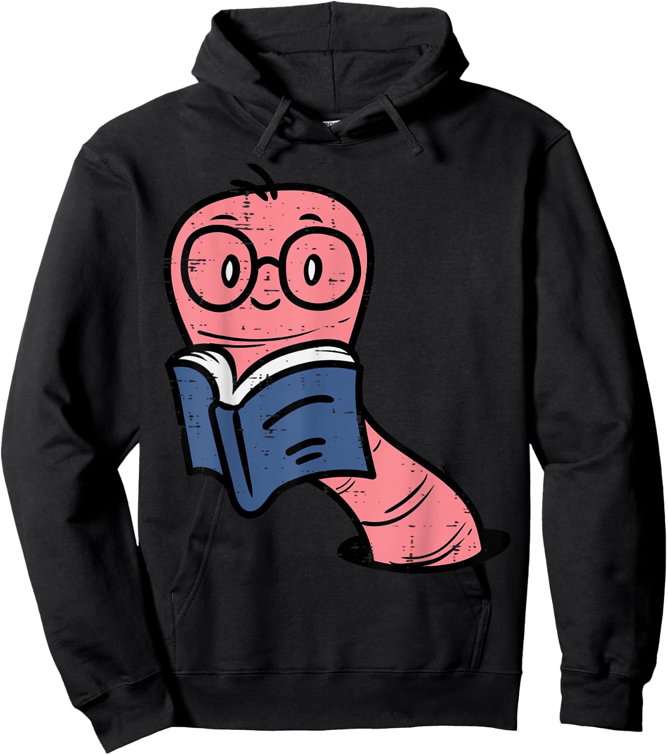 Book Worm Pun Read Reading Librarian America Men Women Kids Hoodie - Hoodie | Black