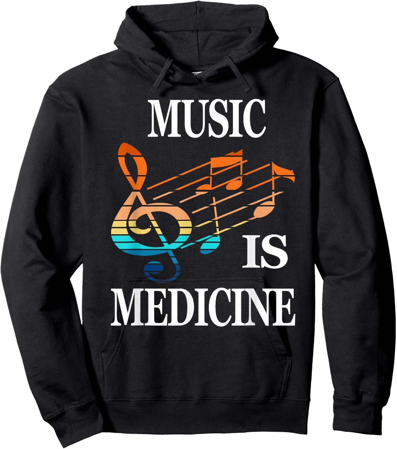 Music is Medicine Music Lover Musicians, Song Writers Hoodie - Hoodie | Black