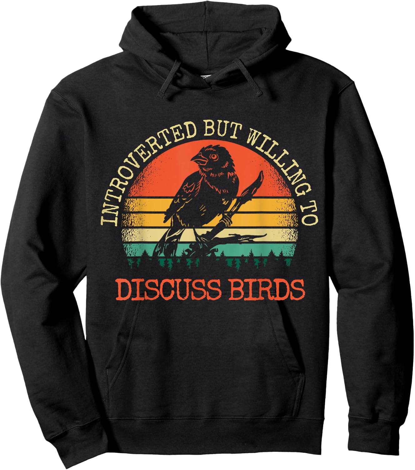 Introverted But Willing To Discuss Birds Gift Hoodie - Hoodie | Black