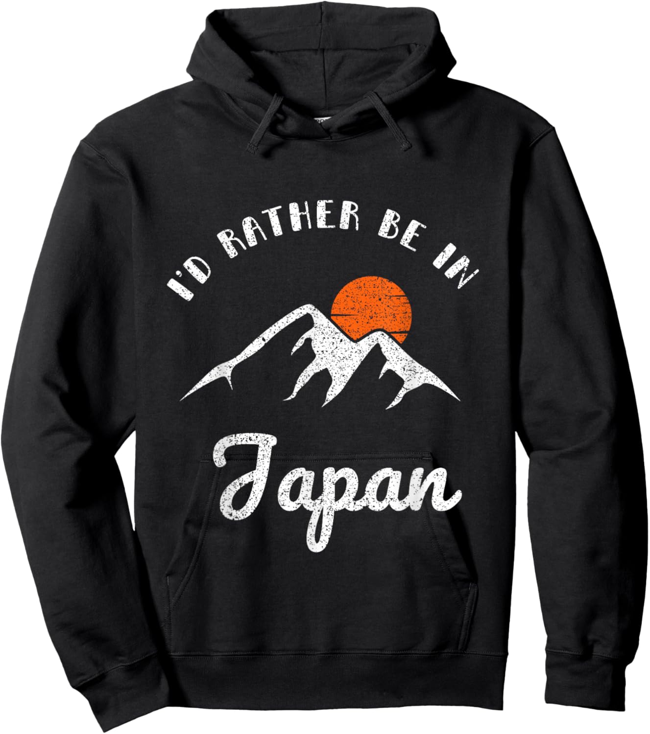 I'd Rather Be In Japan Vintage Retro Japan Hoodie - Hoodie | Black