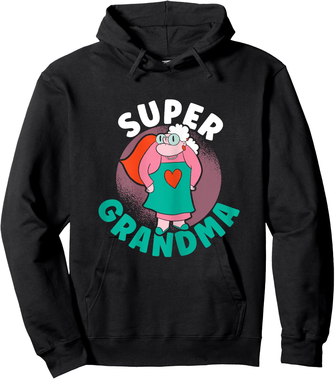 Super Grandma Superhero Grandmother Best Granny Ever Hoodie - Hoodie | Black
