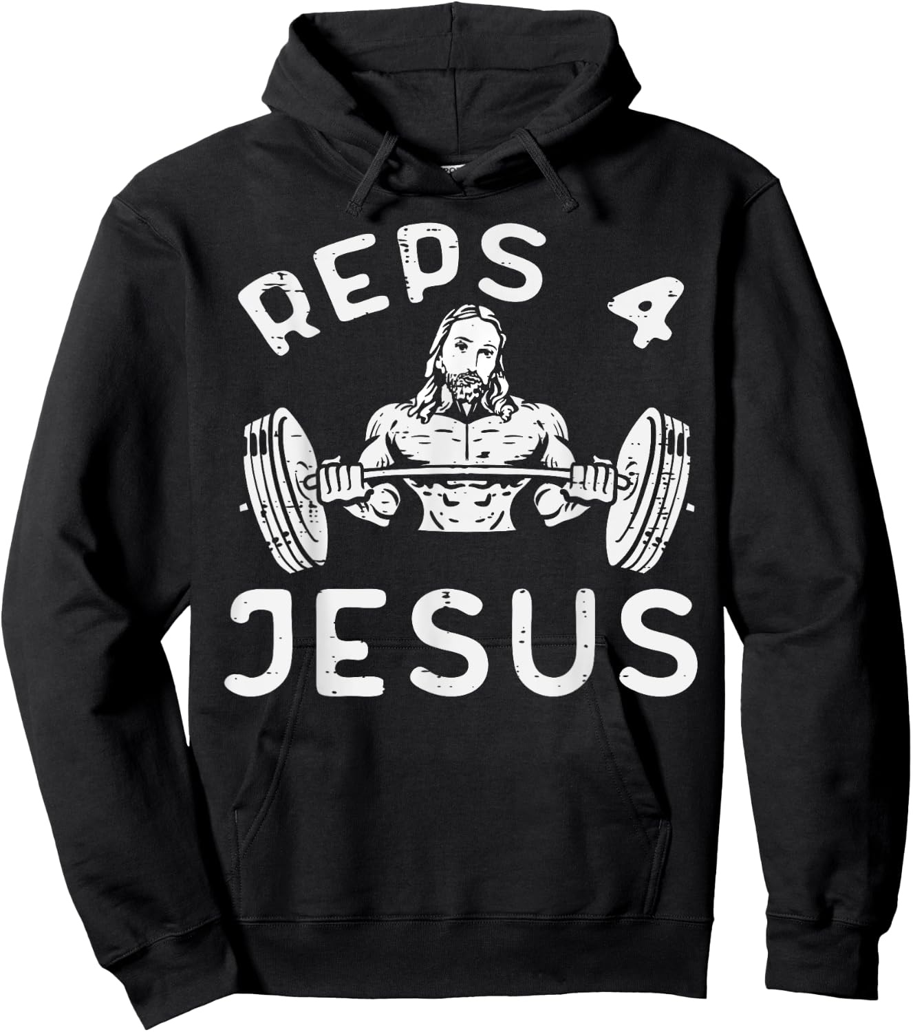 Workout Reps 4 Jesus Gym Christian Weightlifting Men Women Hoodie - Hoodie | Black