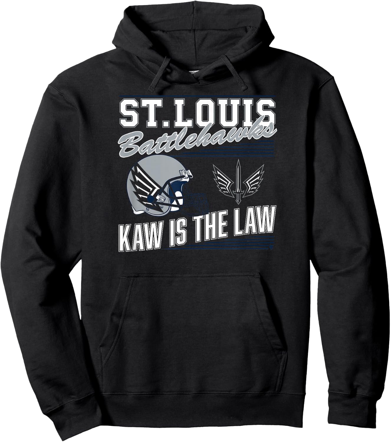 St. Louis Battlehawks - Retro Kaw is The Law - UFL Hoodie - Hoodie | Black