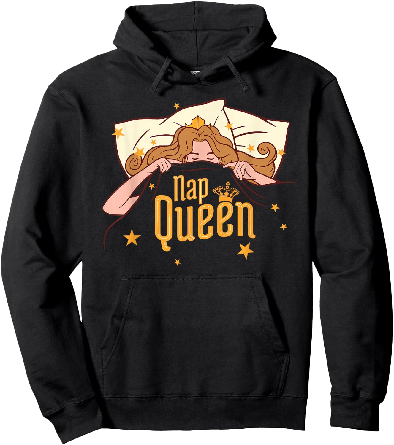 Nap Queen Shirt, Napping Sleeping Gift Women Girls Graphic Hoodie - Hoodie | Black