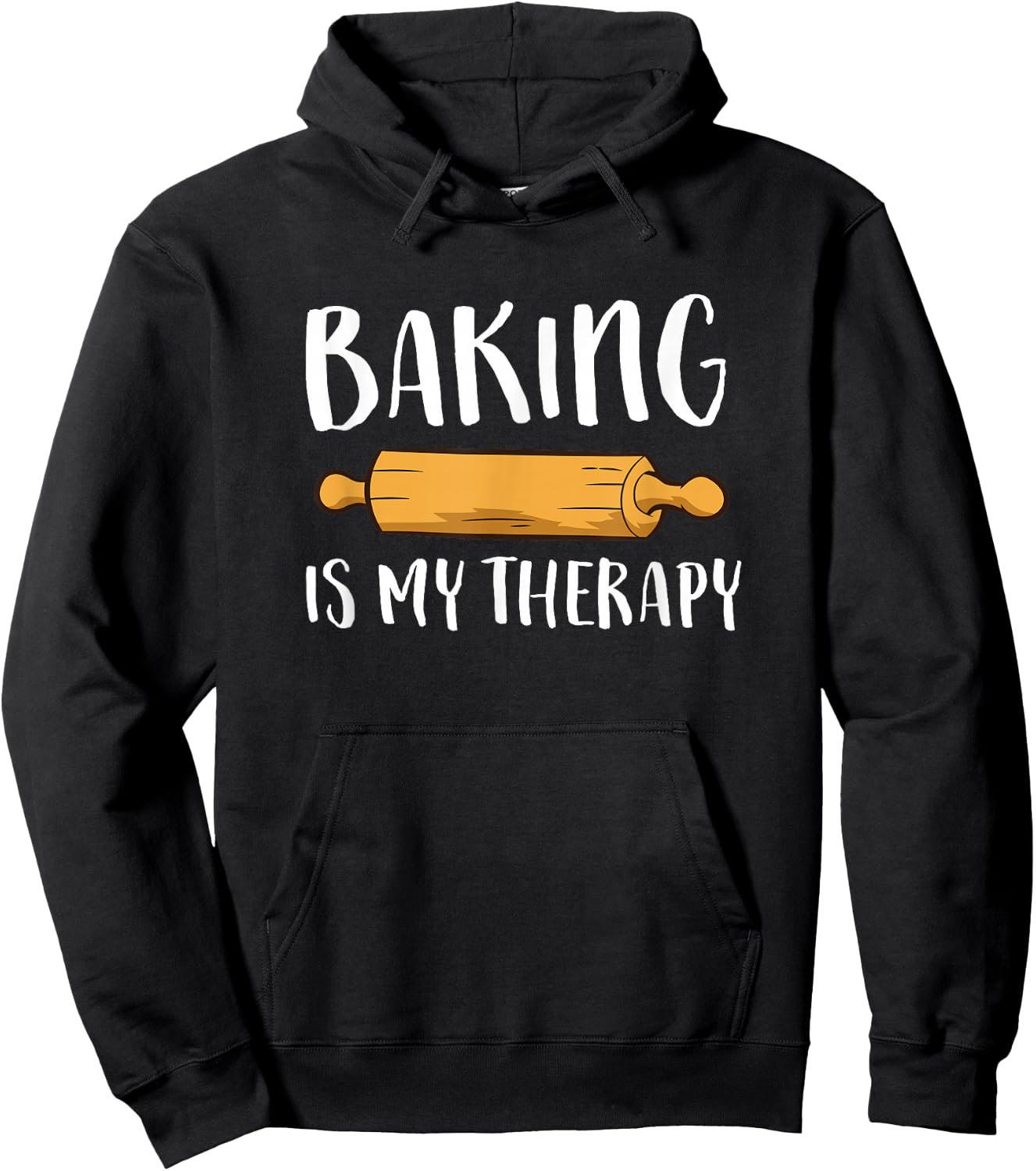 Christmas Cookie Baking Baker Gift Baking Is My Therapy Hoodie - Hoodie | Black