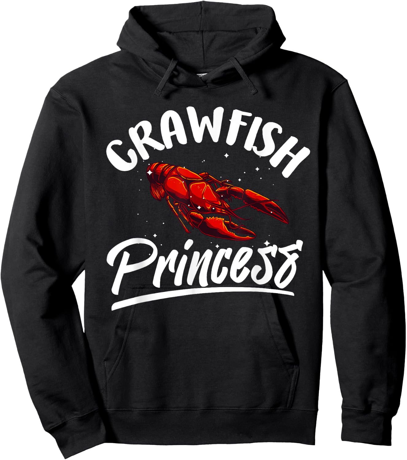 Funny Crawfish Gift Cool Crawfish Princess Girls Hoodie - Hoodie | Black