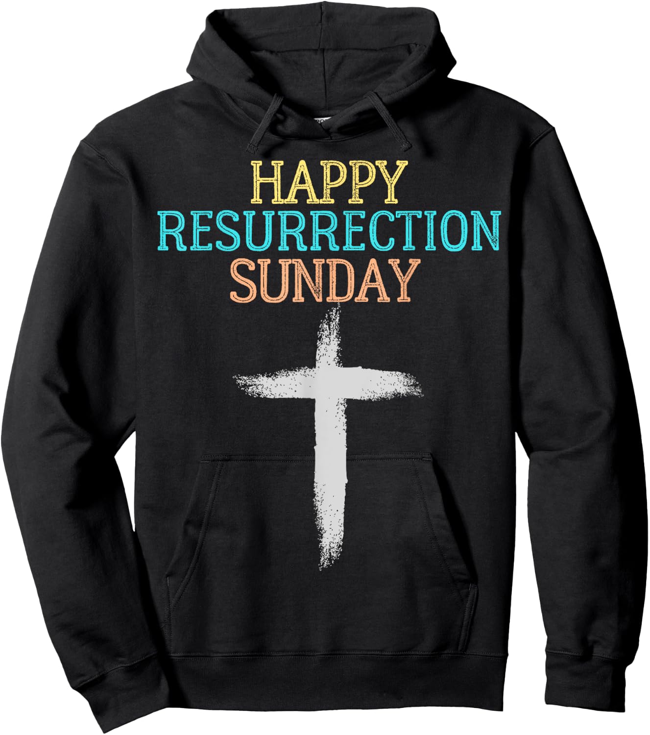 Happy Resurrection Sunday - Easter Jesus Christian Church Hoodie - Hoodie | Black