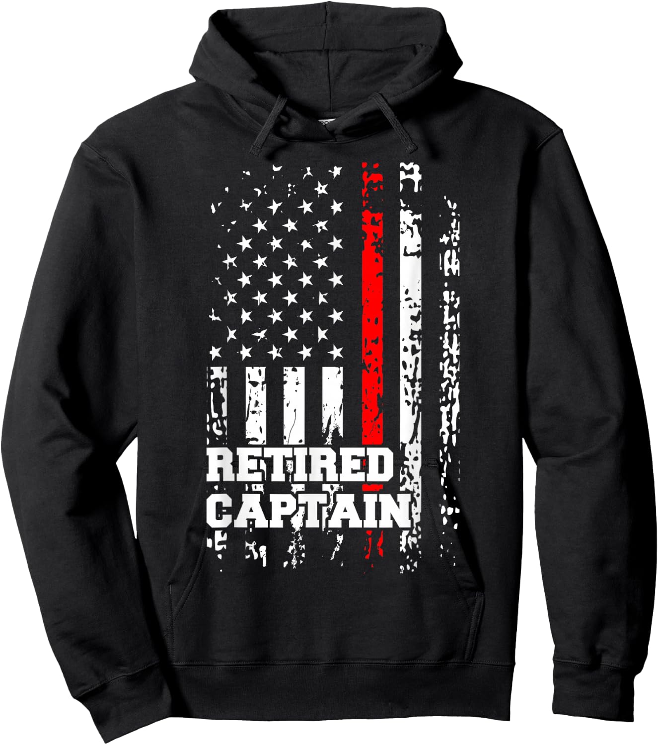 Retired Firefighter Captain Shirt Rank Retirement Gift Hoodie - Hoodie | Black