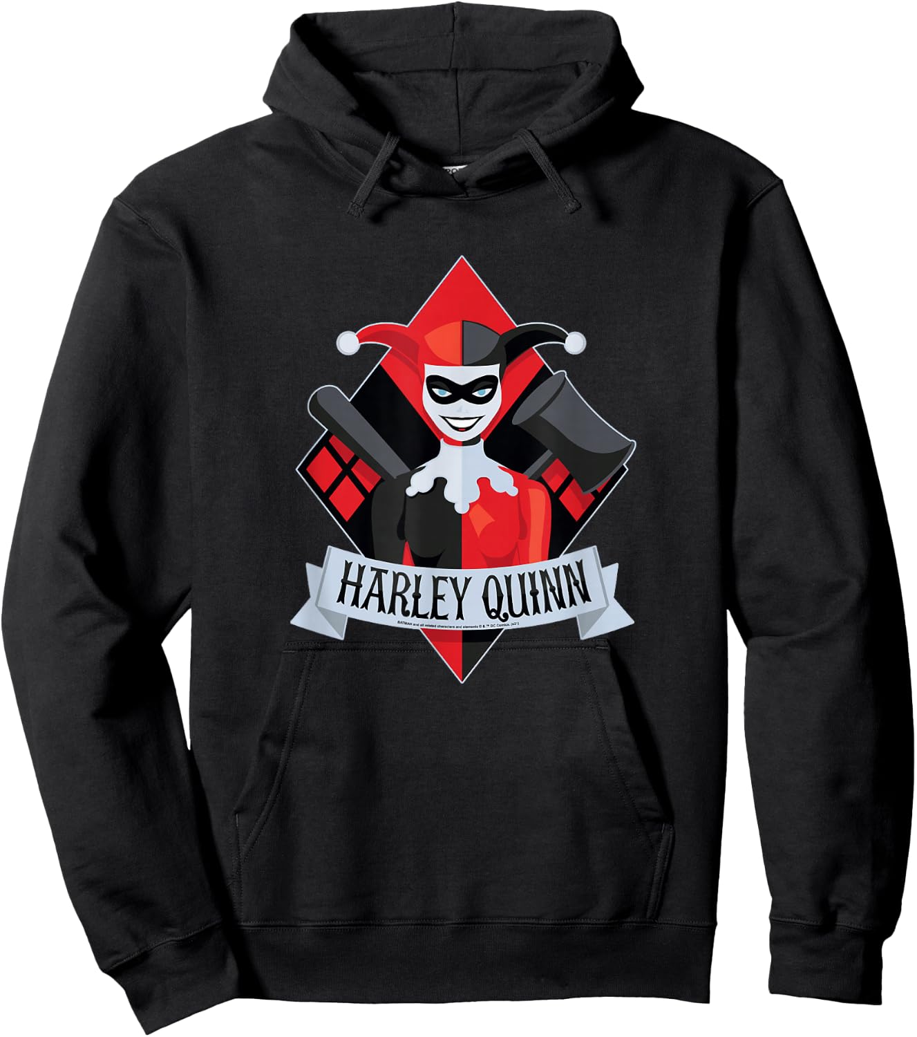 DC Comics Harley Quinn Diamond Portrait Hoodie - Hoodie | Black
