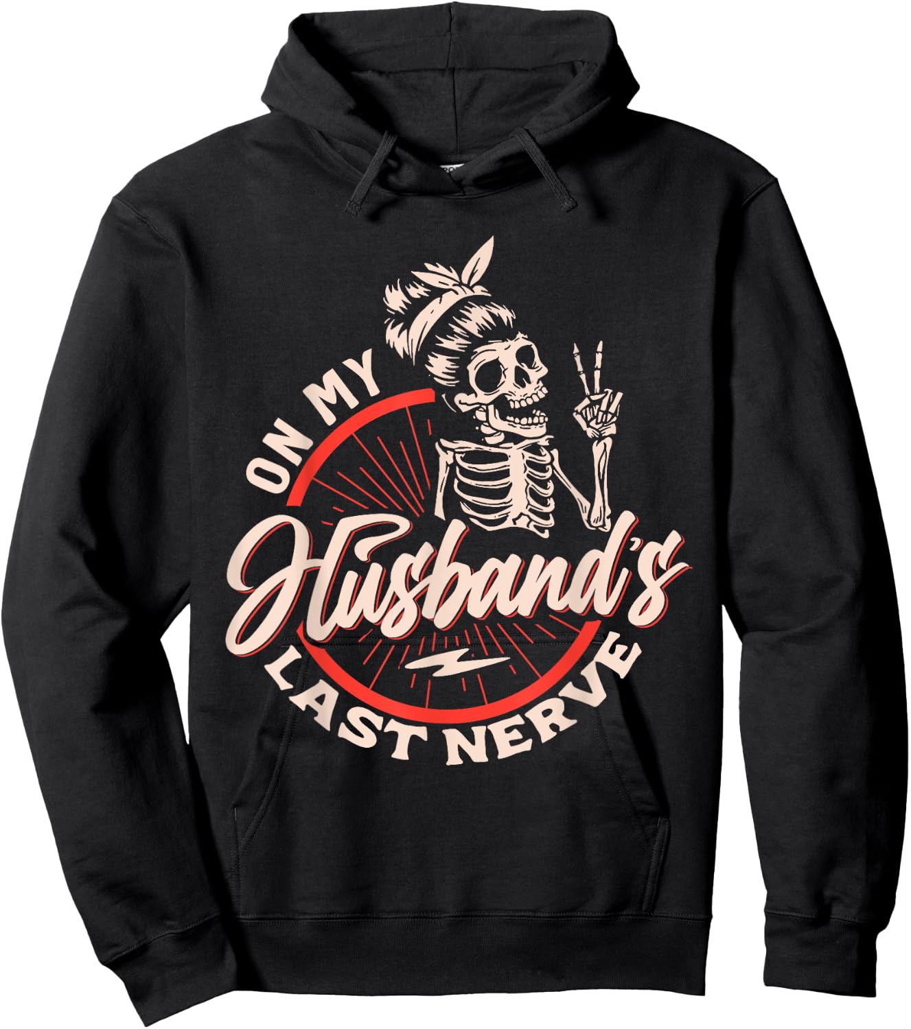 On My Husbands Last Nerve Hoodie - Hoodie | Black