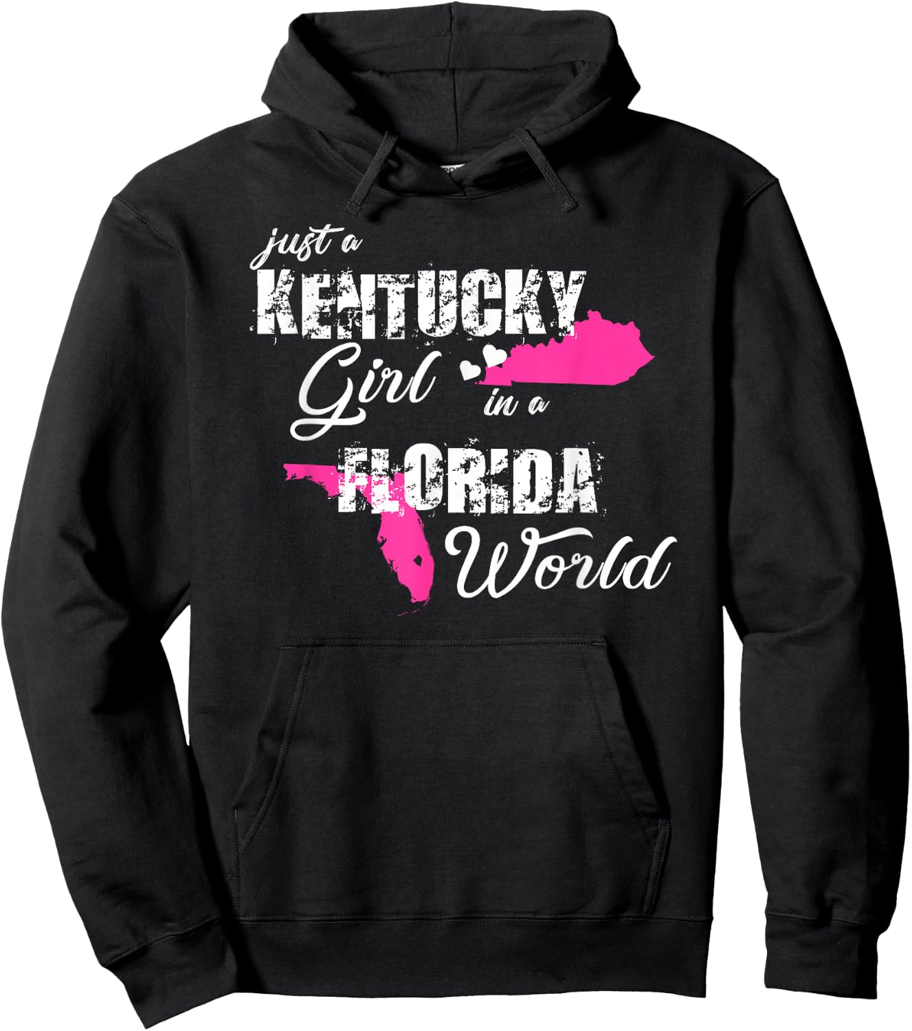 Funny Kentucky Just a Kentucky Girl in a Florida Hoodie - Hoodie | Black