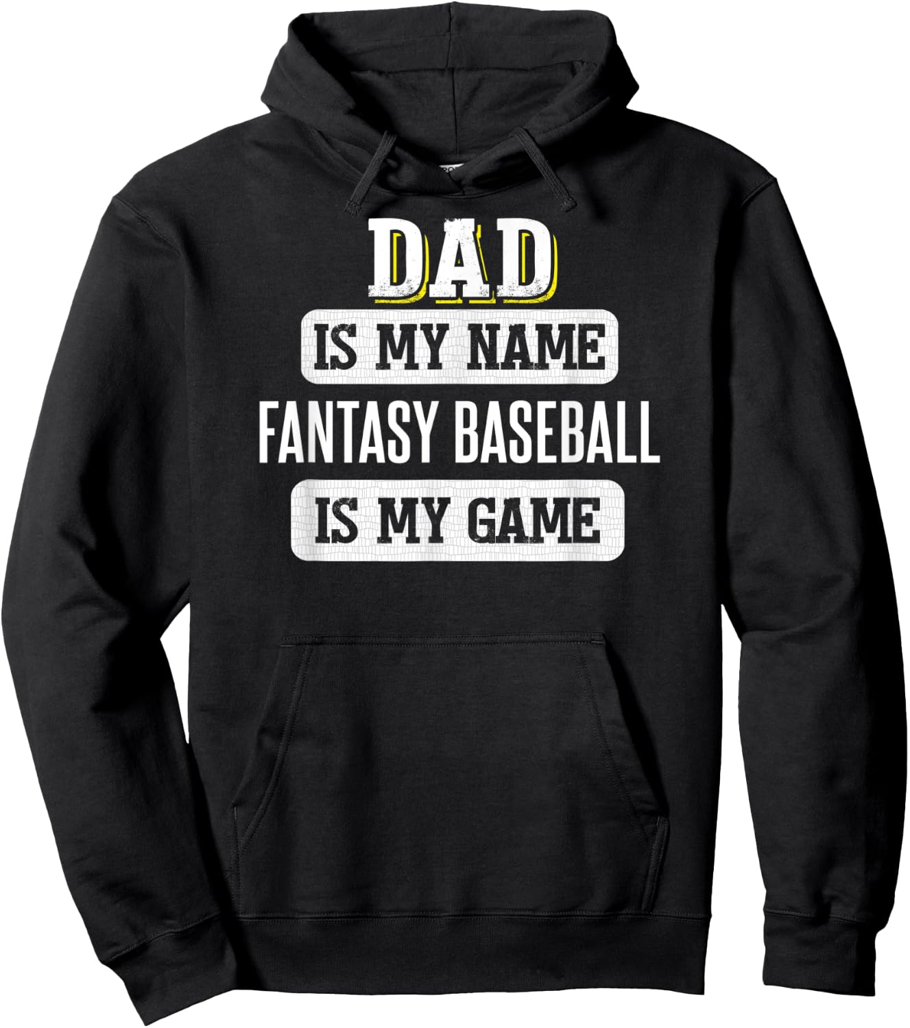 Funny Fantasy Baseball Gift Dad Fathers Day Design Hoodie - Hoodie | Black