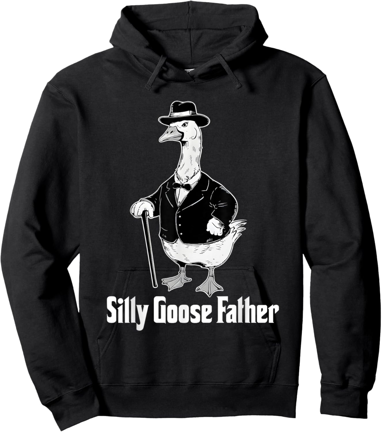 Silly Goose Father Dad Goose Animal Father's Day Dad Life Hoodie - Hoodie | Black