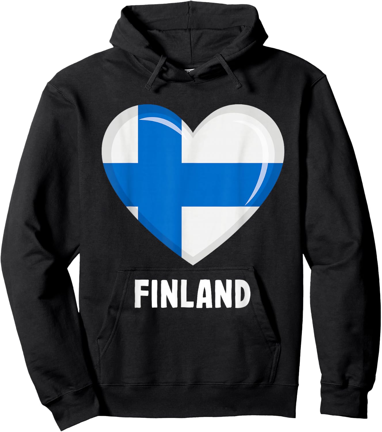 Finnish Finland Flag Hoodie - Hoodie | Black