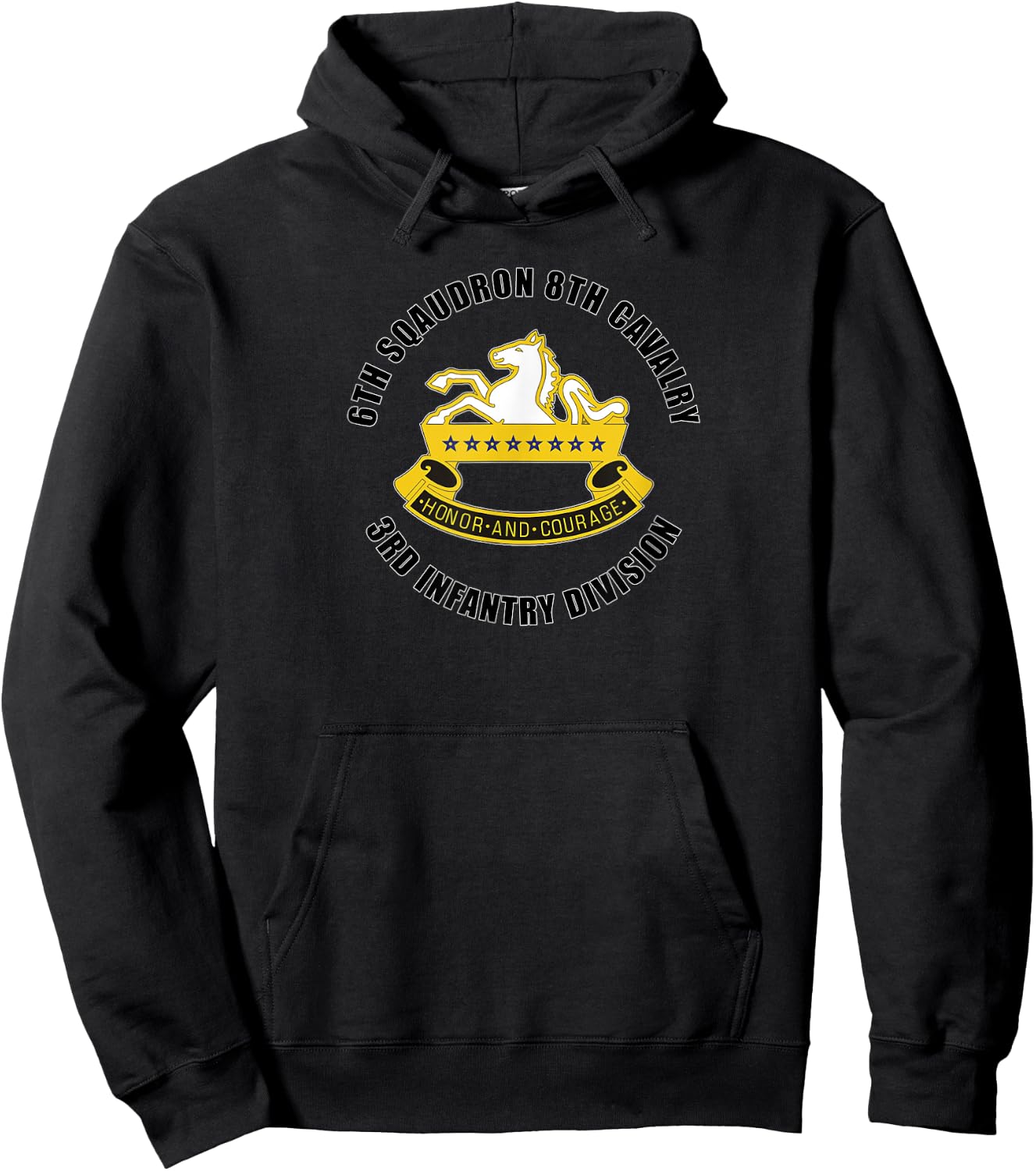 6th Squadron 8th Cavalry 3rd Infantry Division Veteran Gift Hoodie - Hoodie | Black