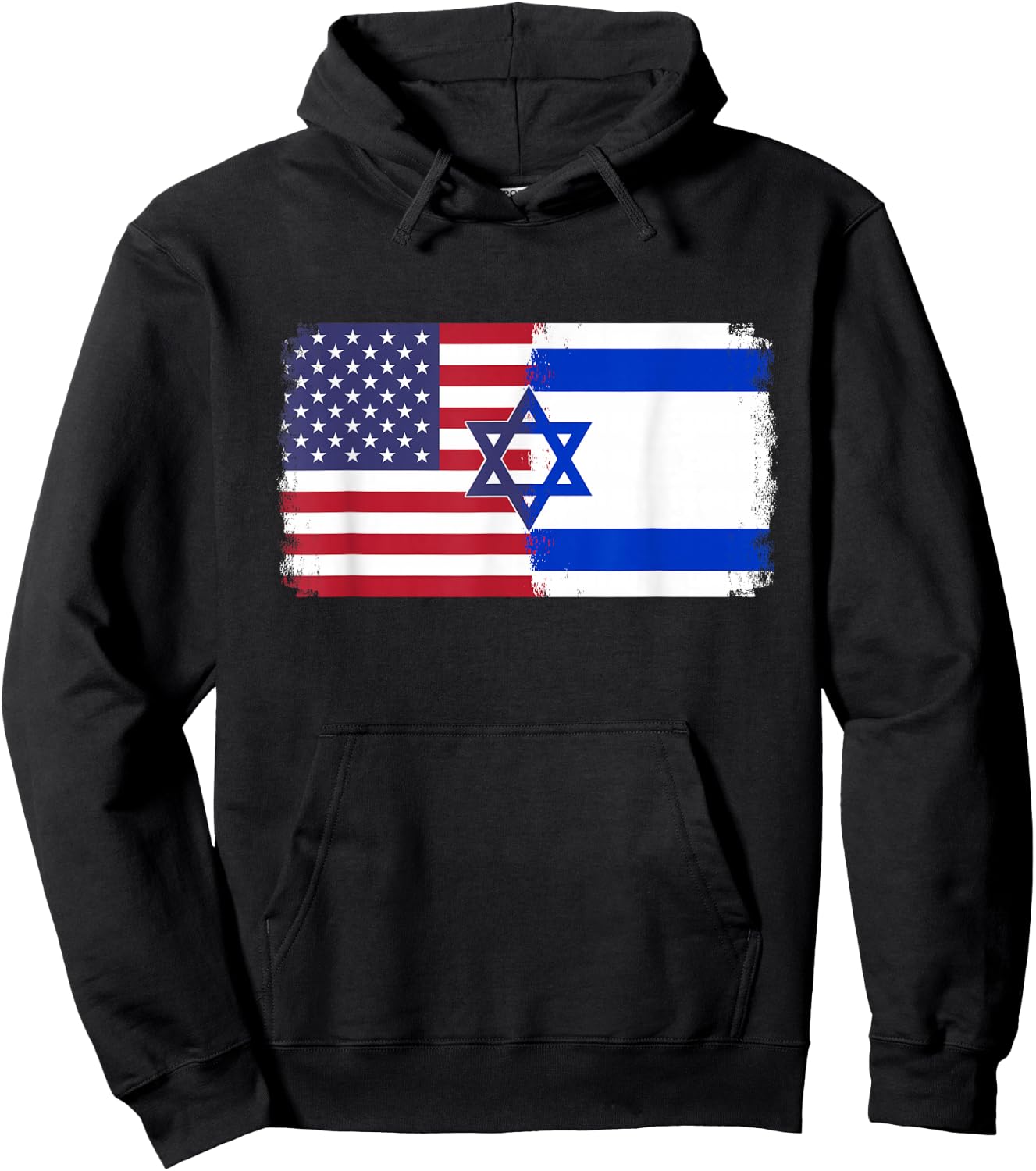 Israel USA flag Hoodie - Hoodie | Black