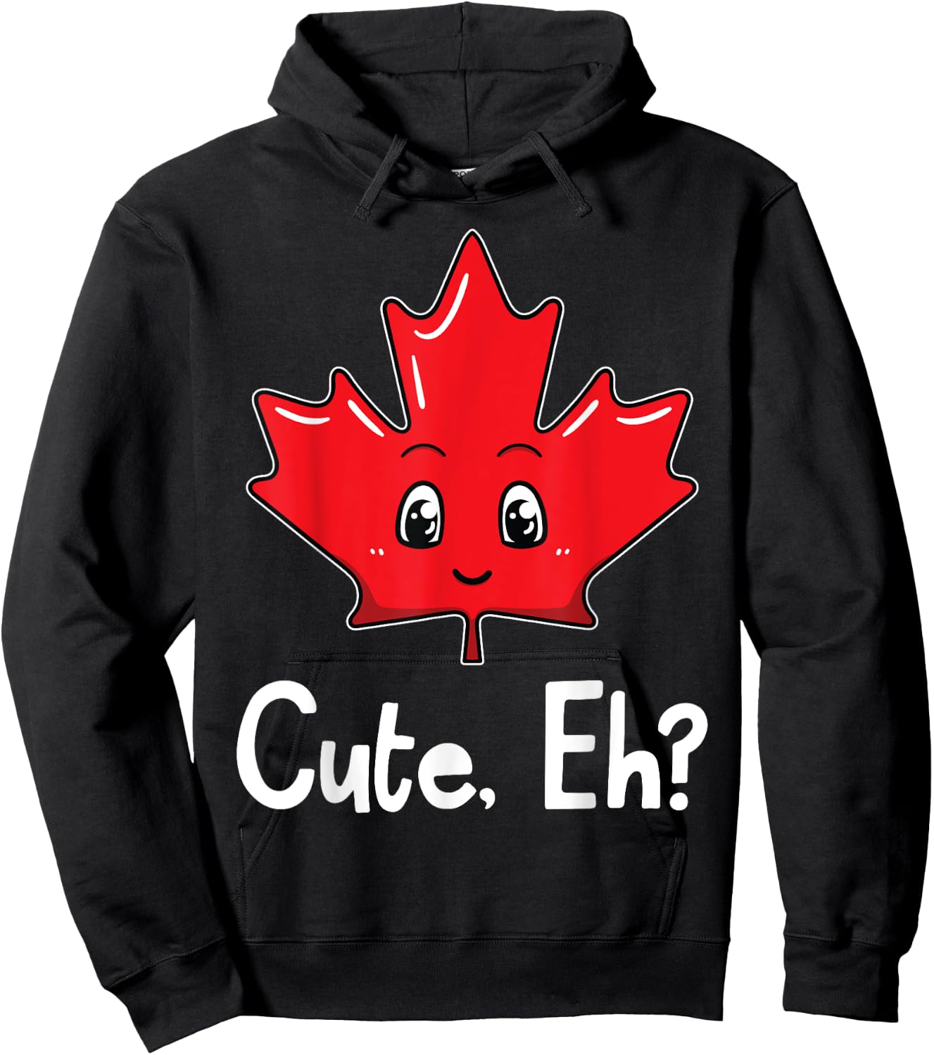 Eh Canadian Flag Maple Leaf Funny Canada Souvenir Tourist Hoodie - Hoodie | Black