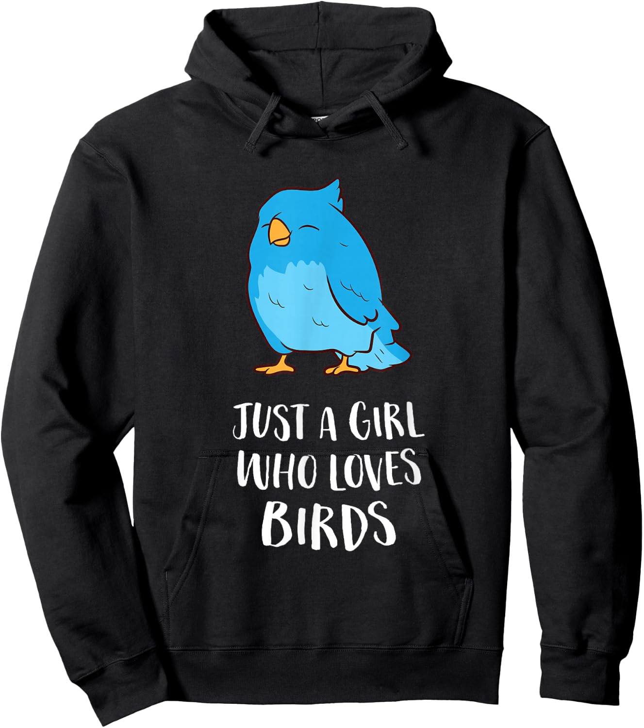 Just A Girl Who Loves Birds Cute Bird Lady Hoodie - Hoodie | Black