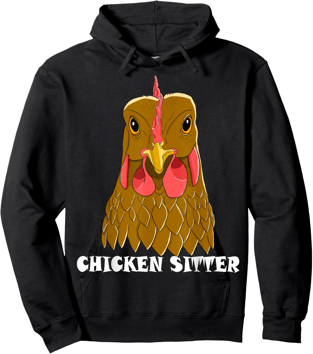 Chicken Sitter Poultry Art For Chicken Lover Farm Men Women Hoodie - Hoodie | Black