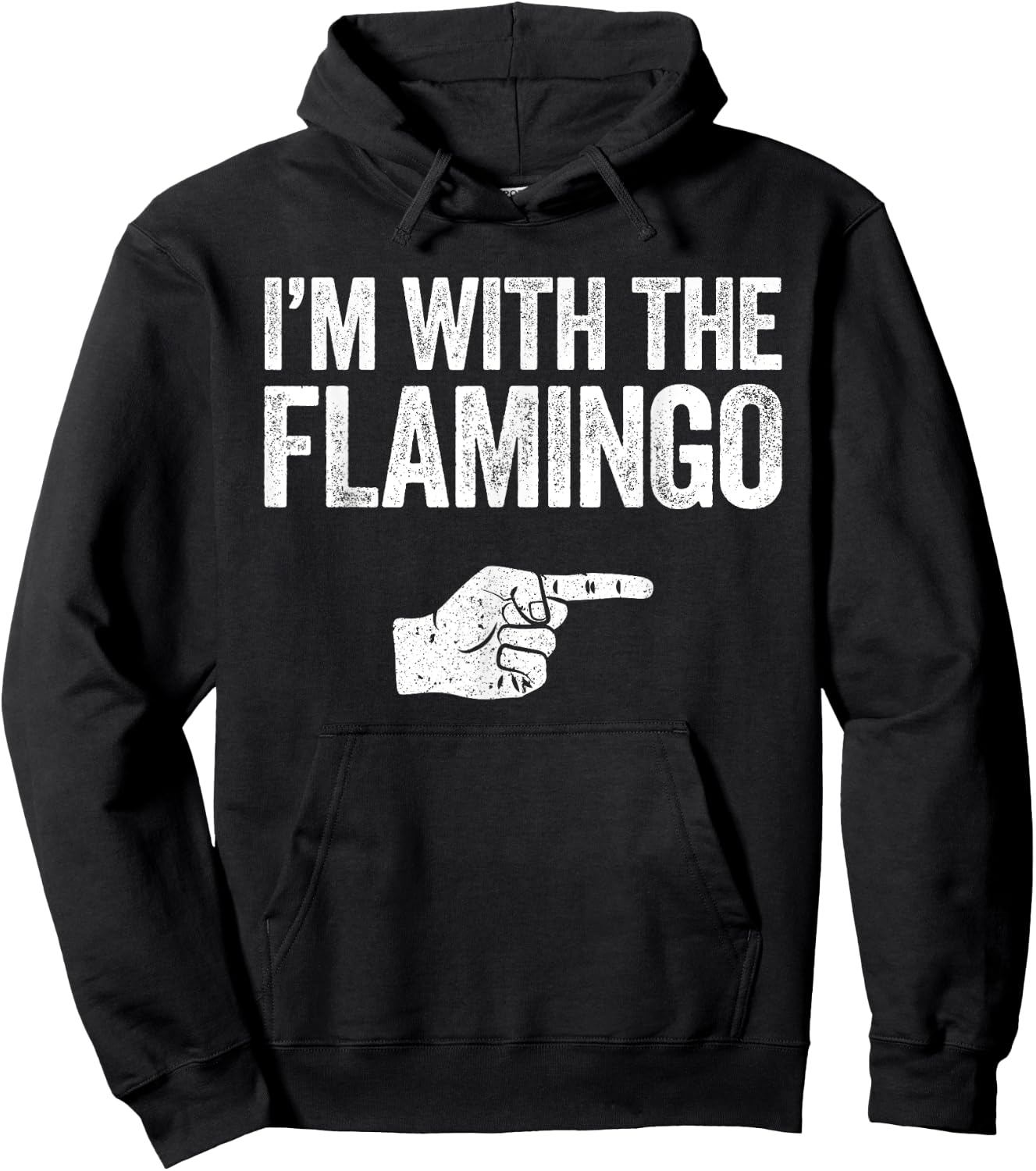 I'm With The Flamingo Matching Flamingo Costume Hoodie - Hoodie | Black