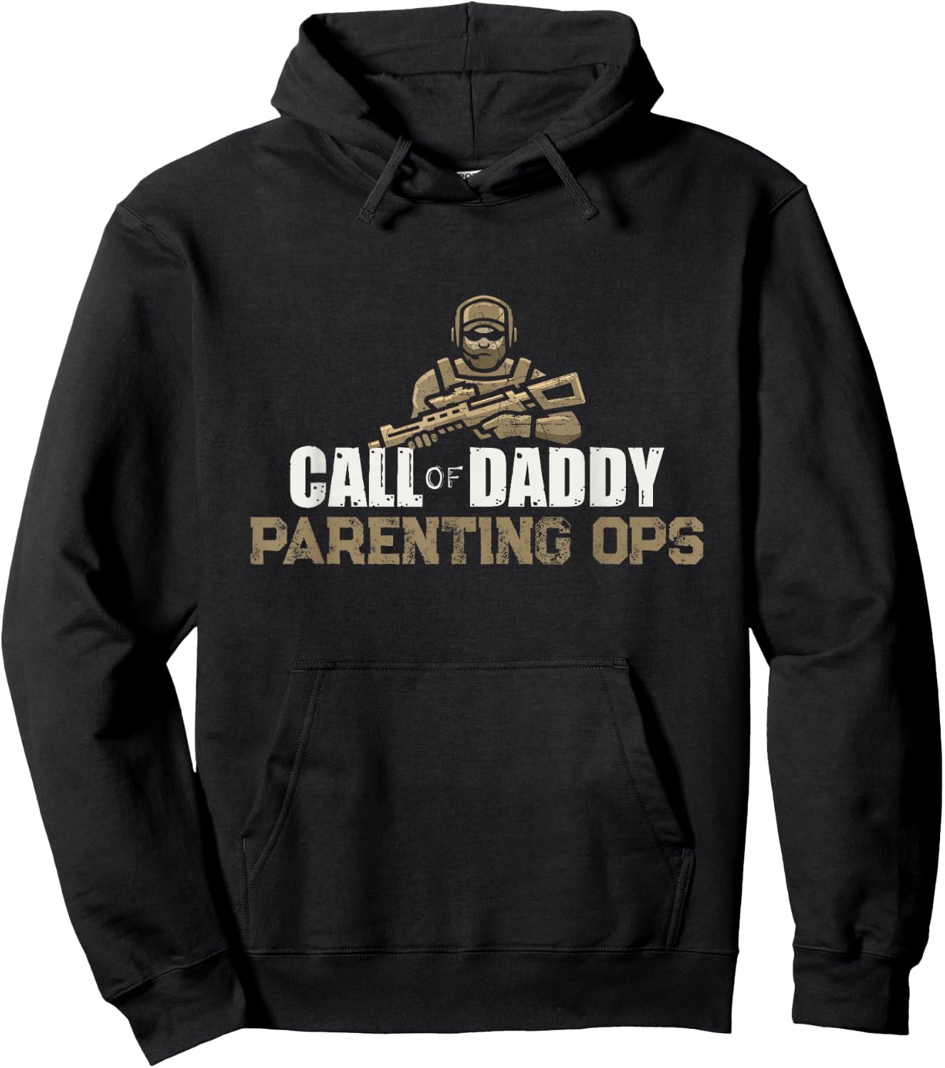 Call of Daddy Parenting Ops Gamer Dad's Funny Fathers Day Hoodie - Hoodie | Black