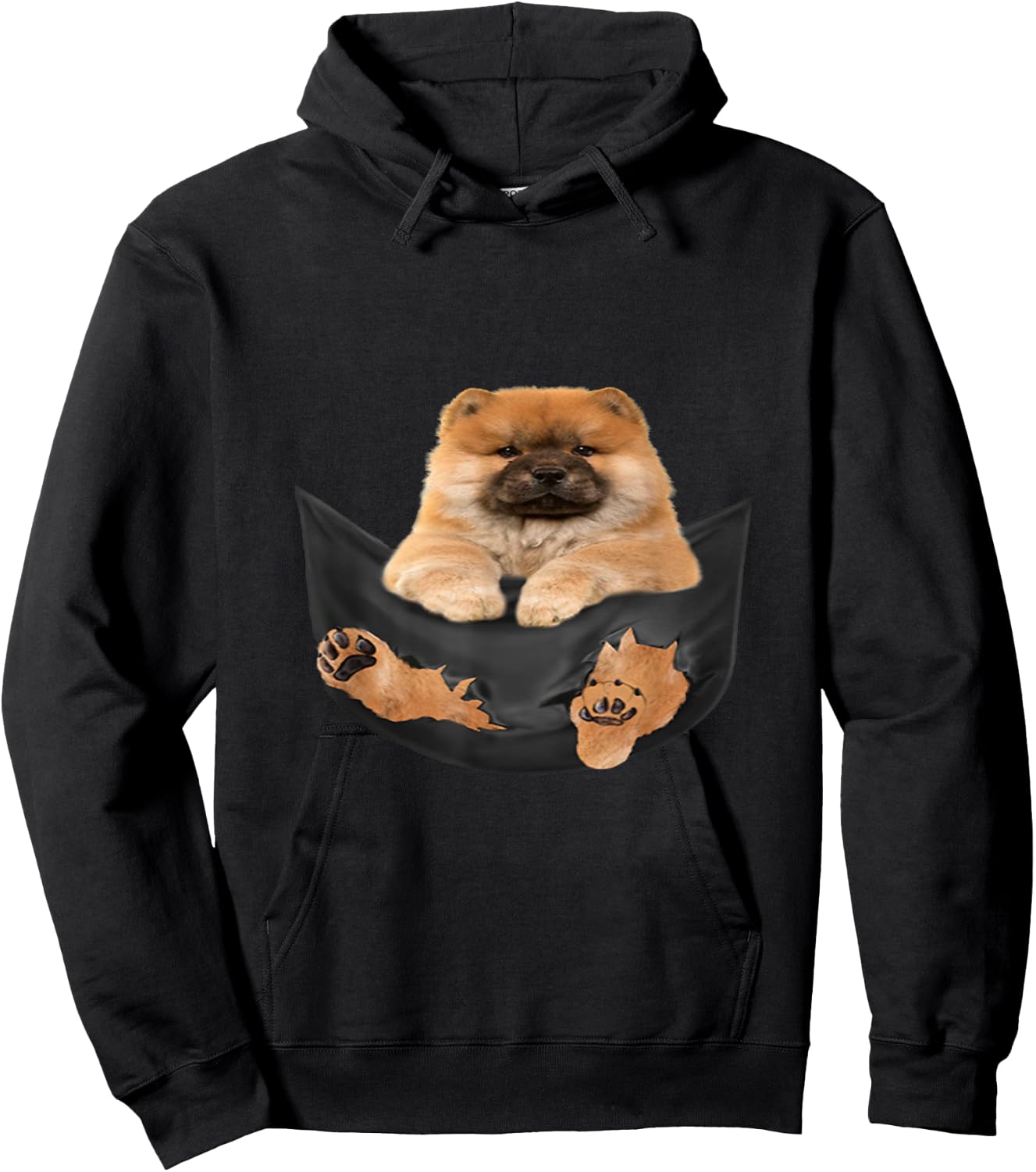 Dog Lover Gifts Chow Chow in Bag Men Women Girls Kids Hoodie - Hoodie | Black