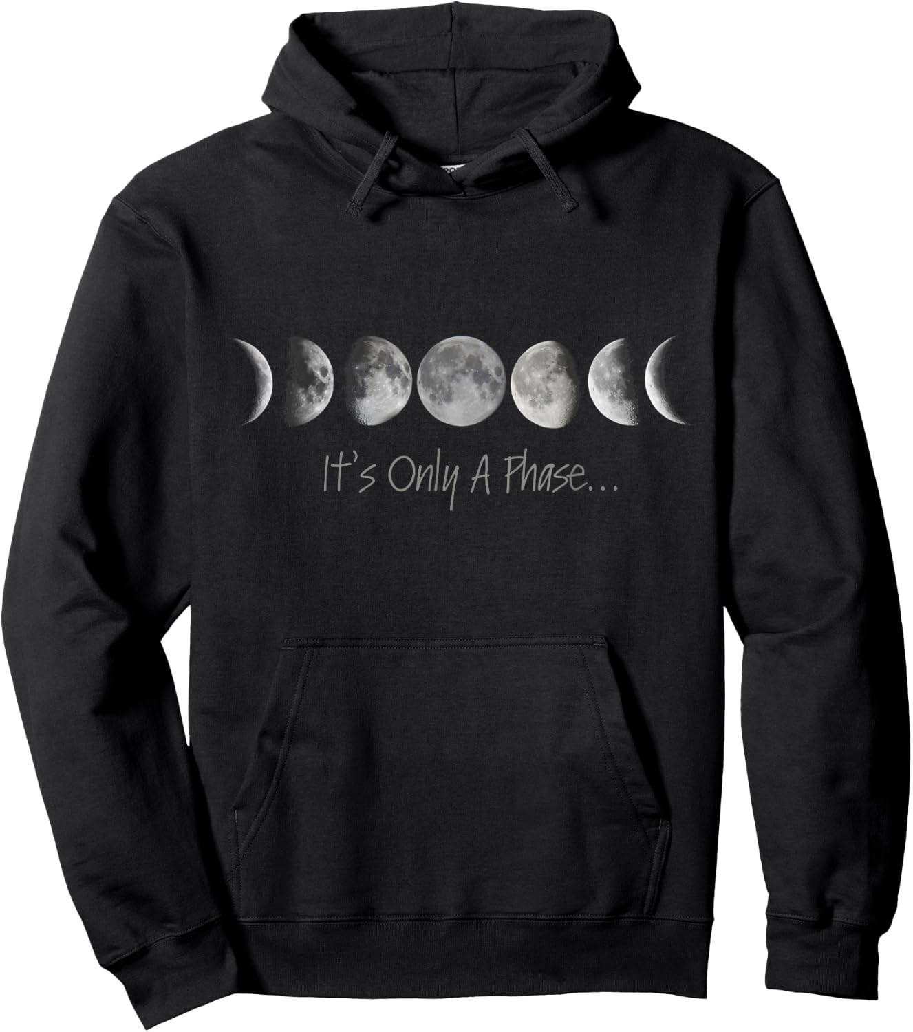 It's Only A Phase | All The Phases of the Moon Hoodie - Hoodie | Black