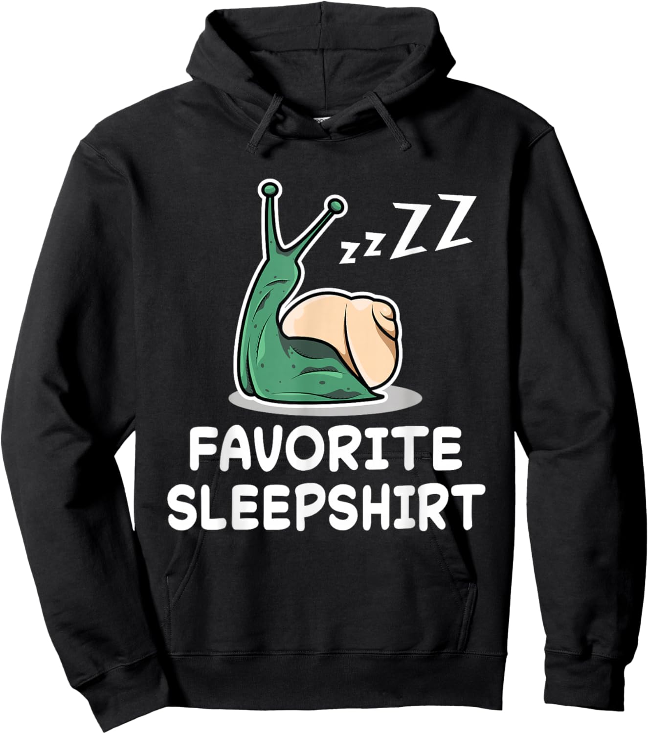 Snail Snails Nap Sleeping Sleep Pajama Nightgown Hoodie - Hoodie | Black