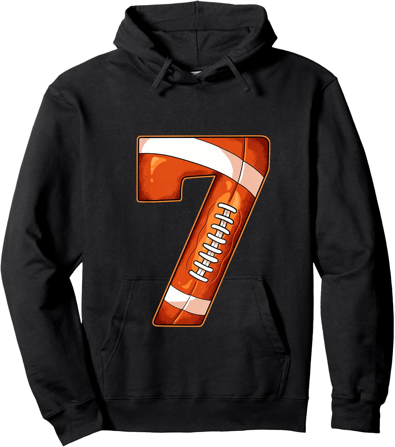 7th Birthday Football Hoodie - Hoodie | Black