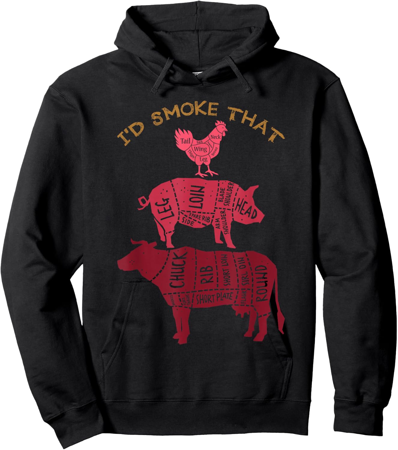Id Smoke That Barbecue Hoodie - Hoodie | Black