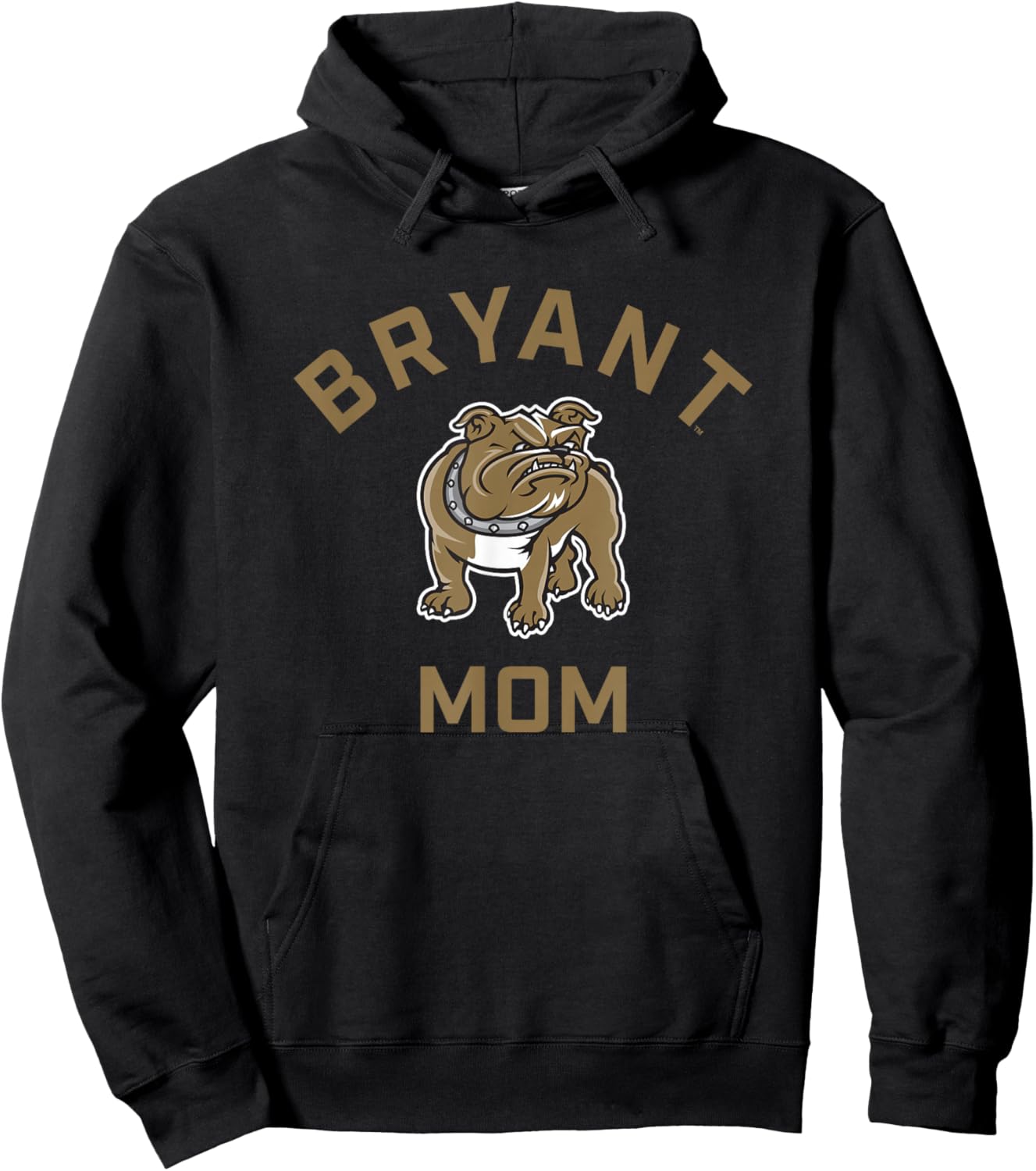 Bryant University Bulldogs Arched Mom Hoodie - Hoodie | Black