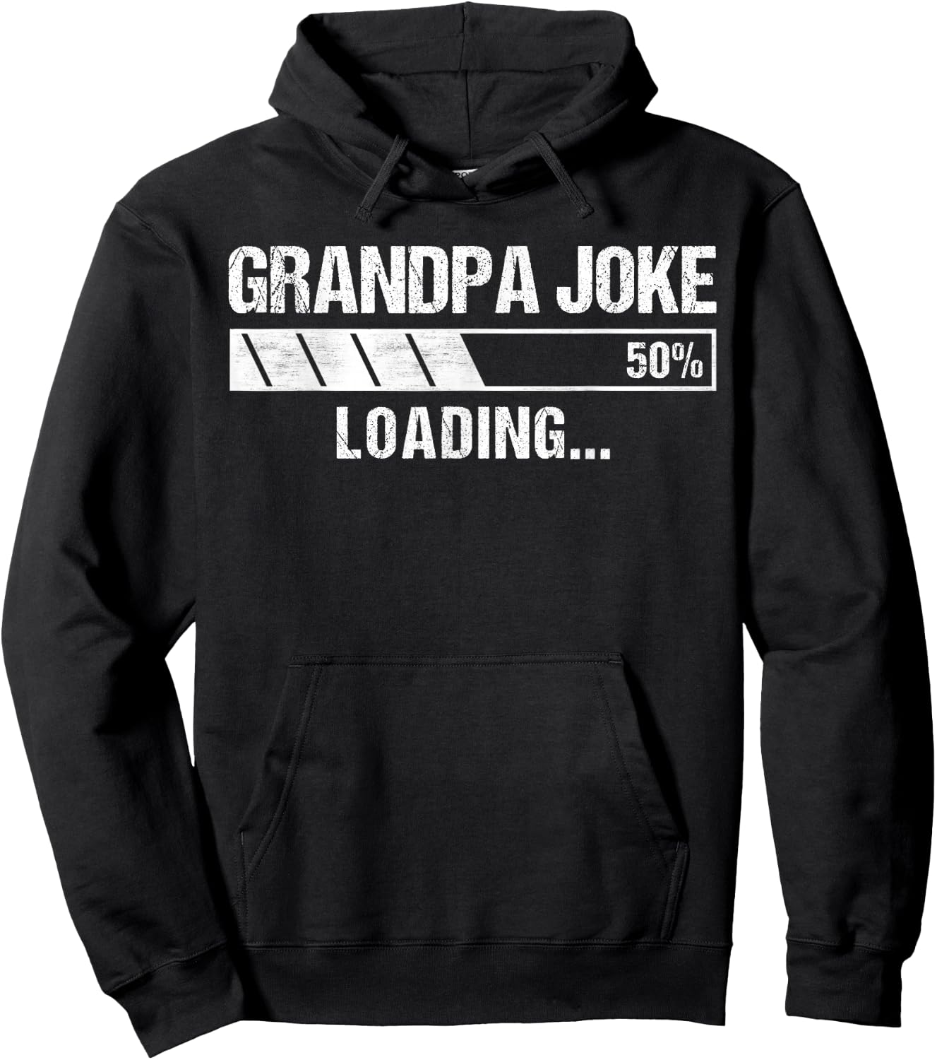 Grandpa Joke Vintage Design Funny Grandpa Joke Loading Hoodie - Hoodie | Black