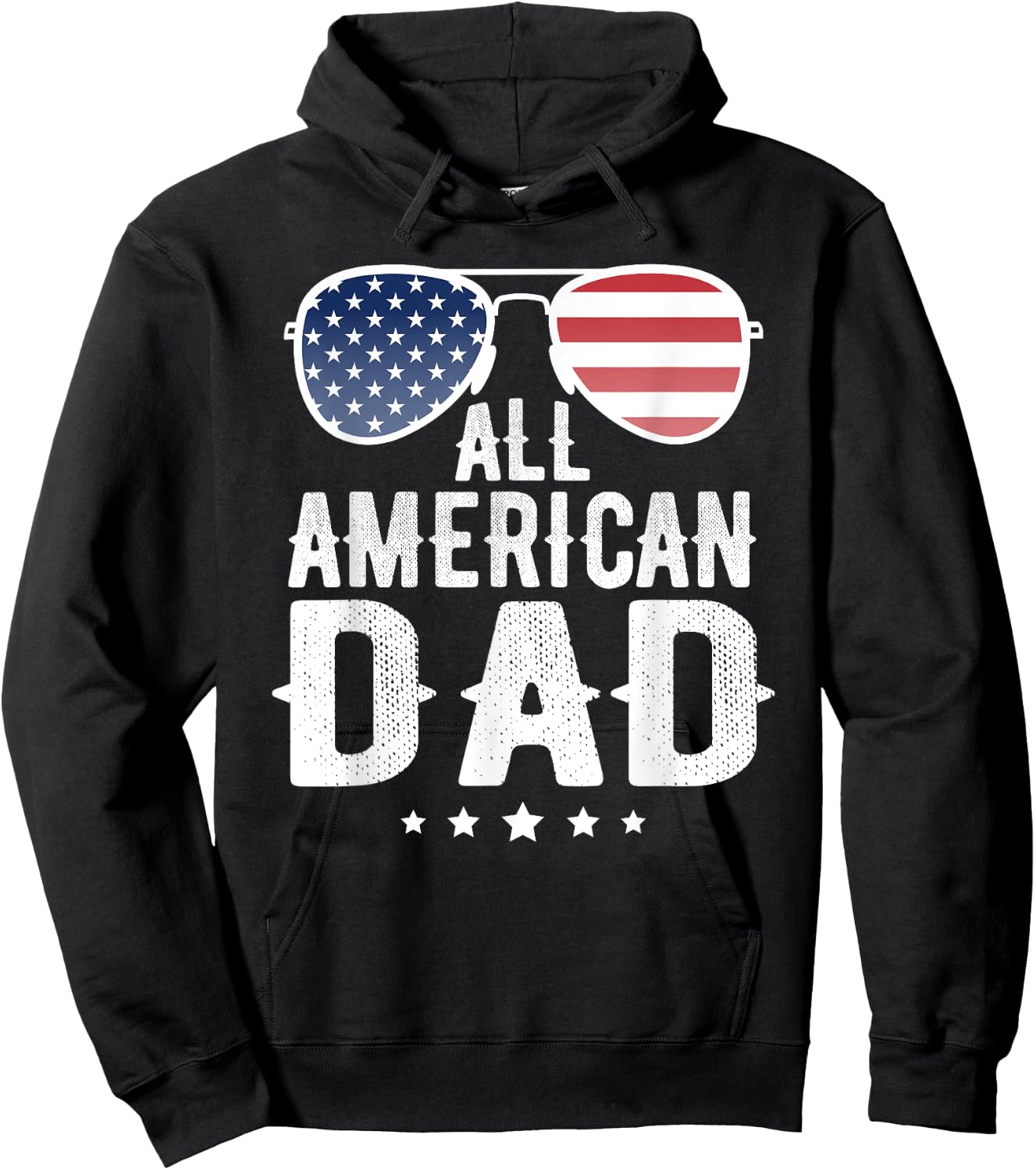 All American Dad 4th of July US Patriotic Pride Women Men Hoodie - Hoodie | Black